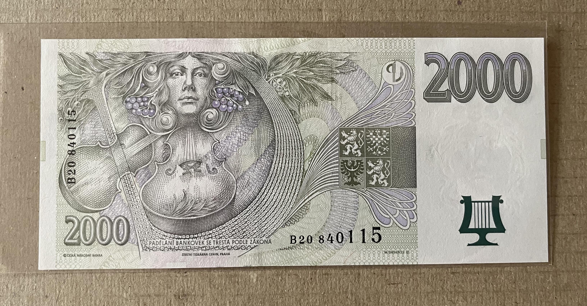 1999全新捷克紙幣2000克朗捷克紙鈔| Yahoo拍賣