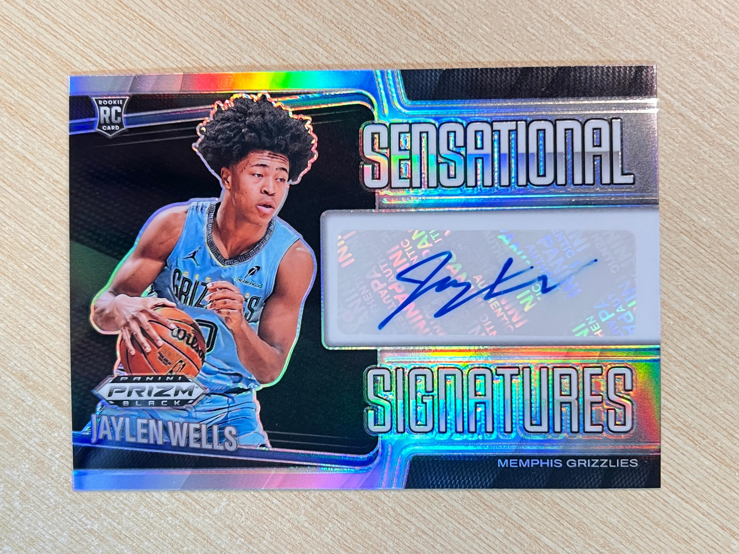 Jaylen Wells 銀亮SILVER 簽名AUTO PRIZM BLACK 2024-25 新人RC 602 