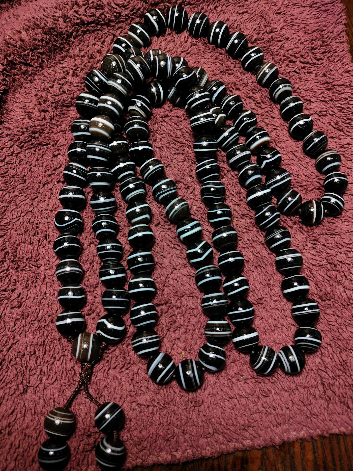 稀有收藏級早期老礦珠［天然西藏藥師礦正品108子佛珠念珠/12mm特級線珠