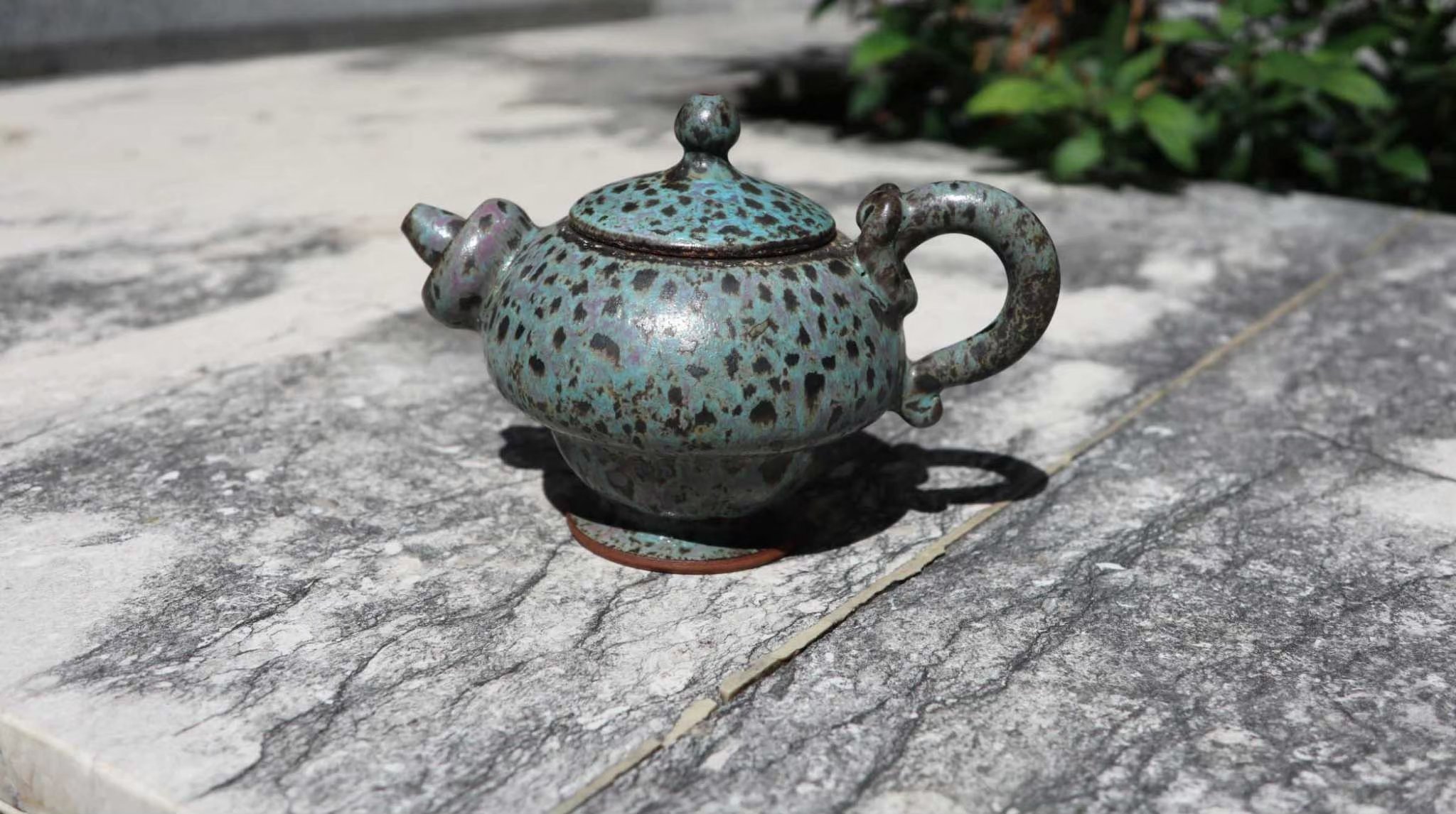 台灣名陶藝家林永松手工陶壺創意茶壺小神燈茶壺出水順造型美曾獲台灣金