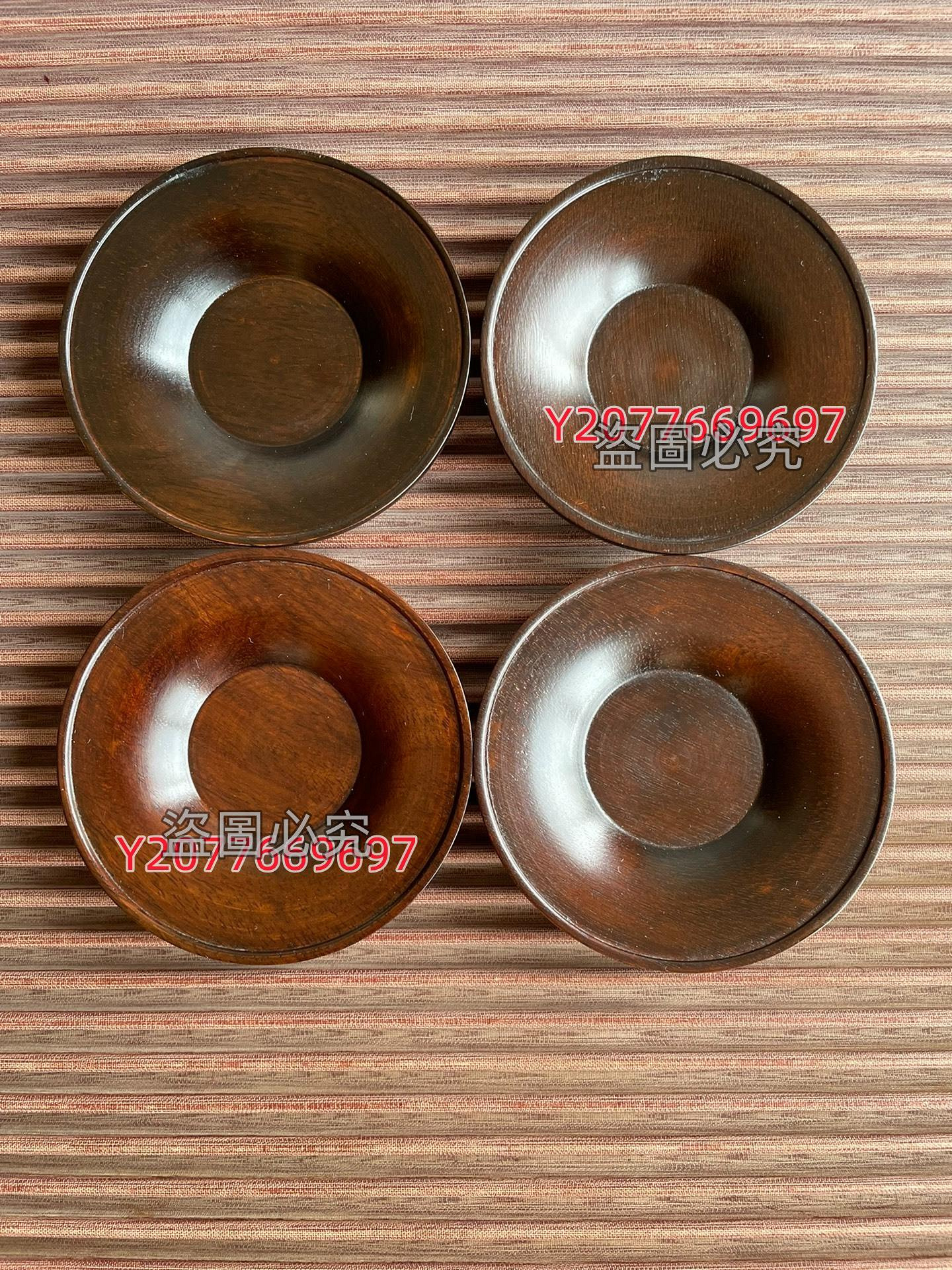 紫檀 茶托 中国 唐木紫檀製 茶托 小皿 五客 V R6572E