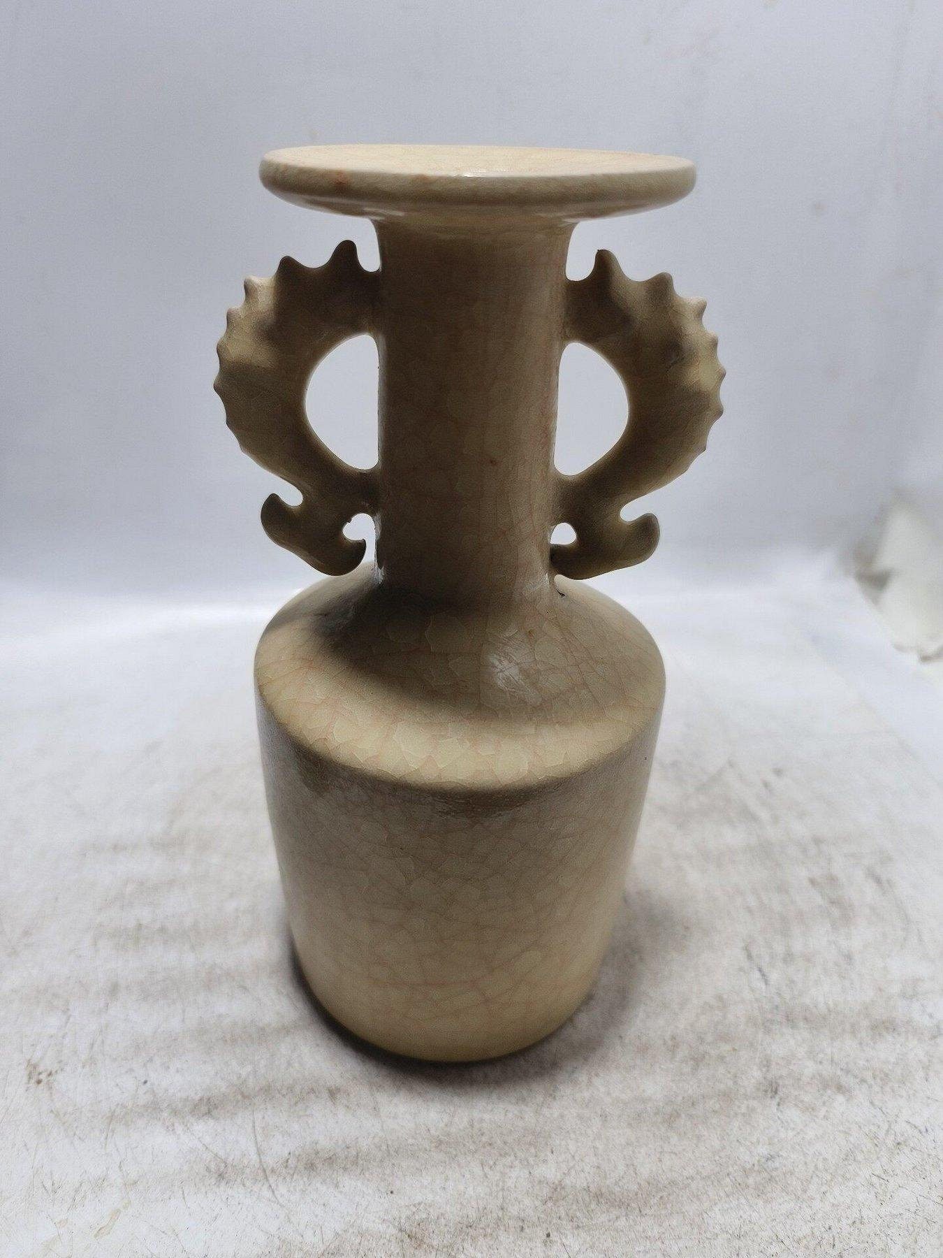 宋汝窯青龍寺御製款彩繪龍紋梅瓶，高29直徑14cm，4001643 官窯汝瓷建窯