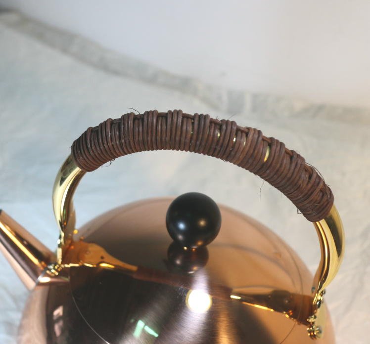 SHINKO~日本製造~新光堂~S820~2.0L~銅壺~純銅開水壺~開水壺~籐把~超取