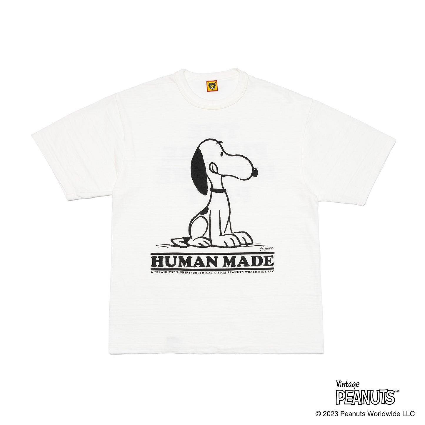 【中古美品】PEANUTS T-SHIRT #2 HUMAN MADE 白　L 2023SS HUMAN MADE PEANUTS T-SHIRT 1 短T 史努比現貨| Yahoo拍賣
