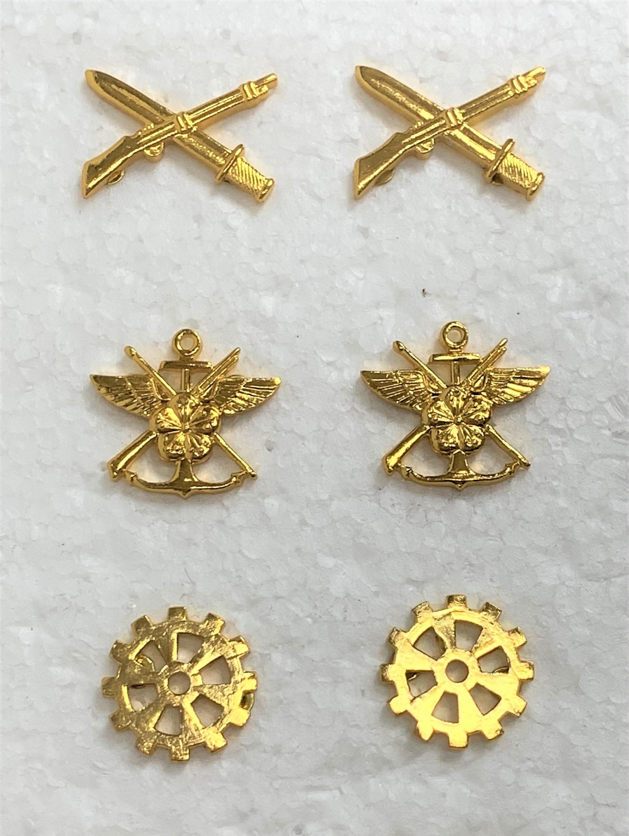 可欣台灣精品：陸軍兵科領章（鋁質/有步兵炮兵裝甲兵通信政戰