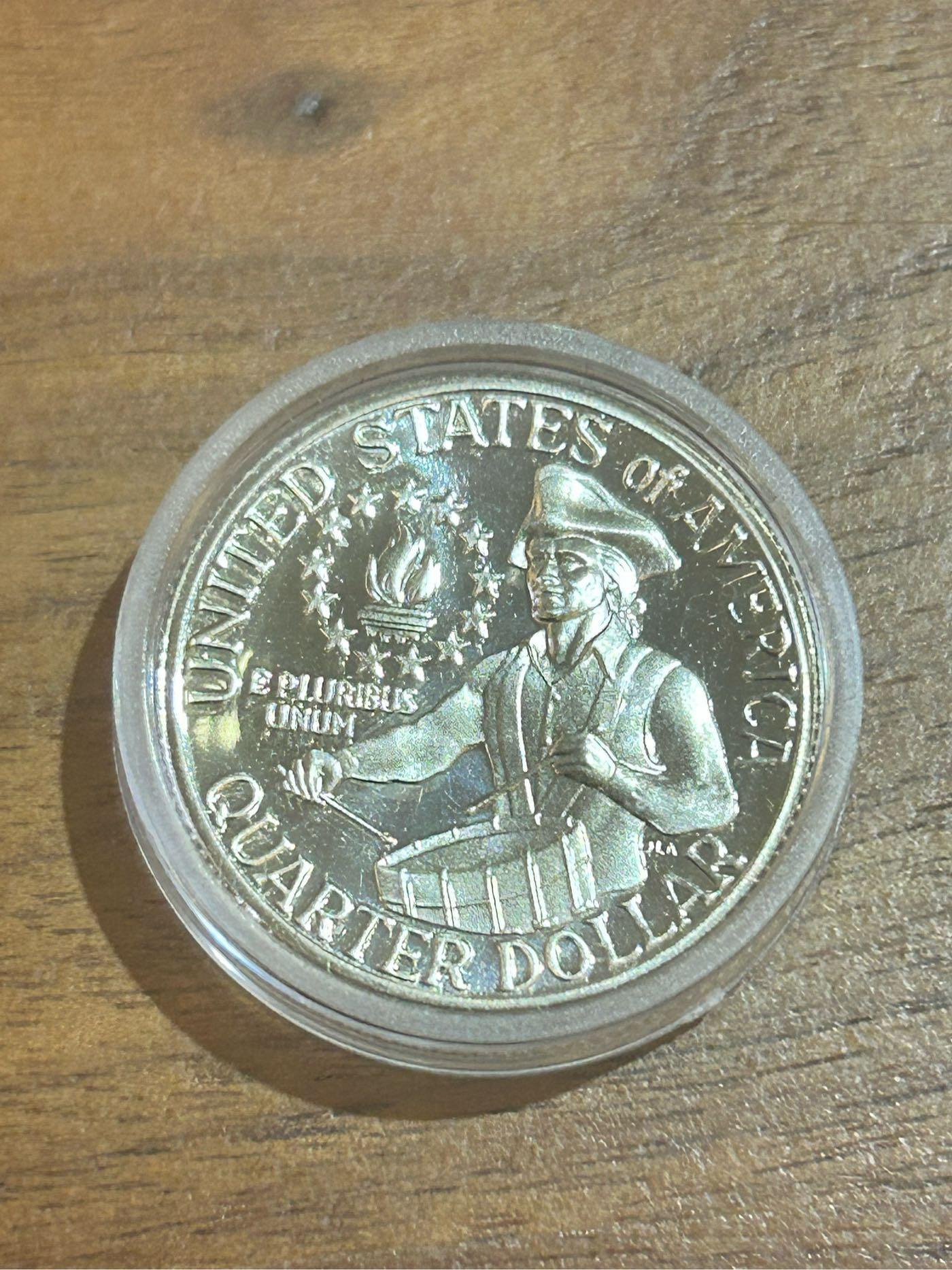 H2Shop】美國獨立25美分1976年建國200週年紀念幣鼓手圖案D記S記美元美金錢幣零錢USA | Yahoo拍賣