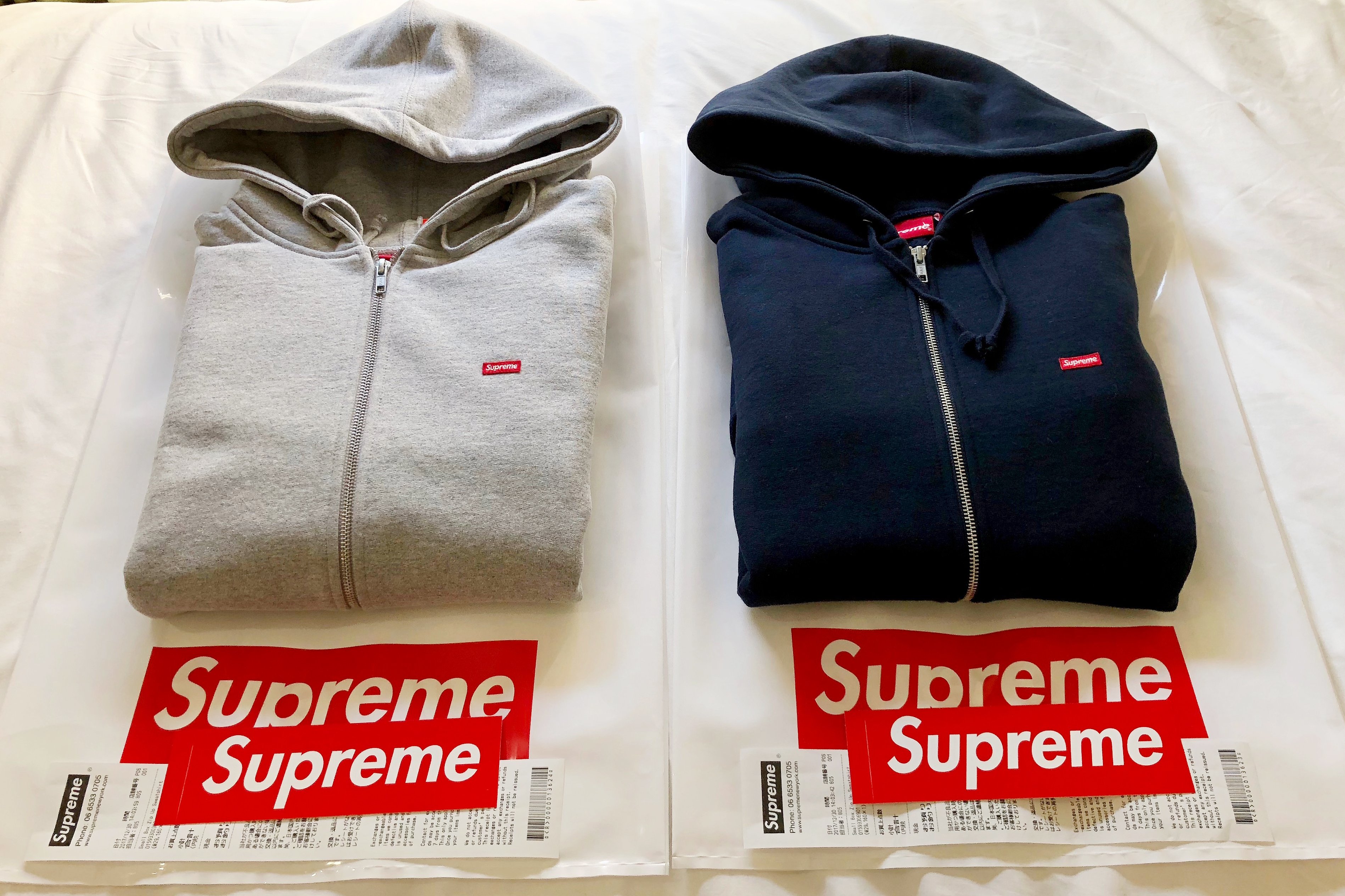 ジャケット・アウター supreme 2017 Small Box Logo Shop Jacket 2017A/W Supreme Small Box Zip Up Sweat 小Box Logo 連帽拉鍊外套