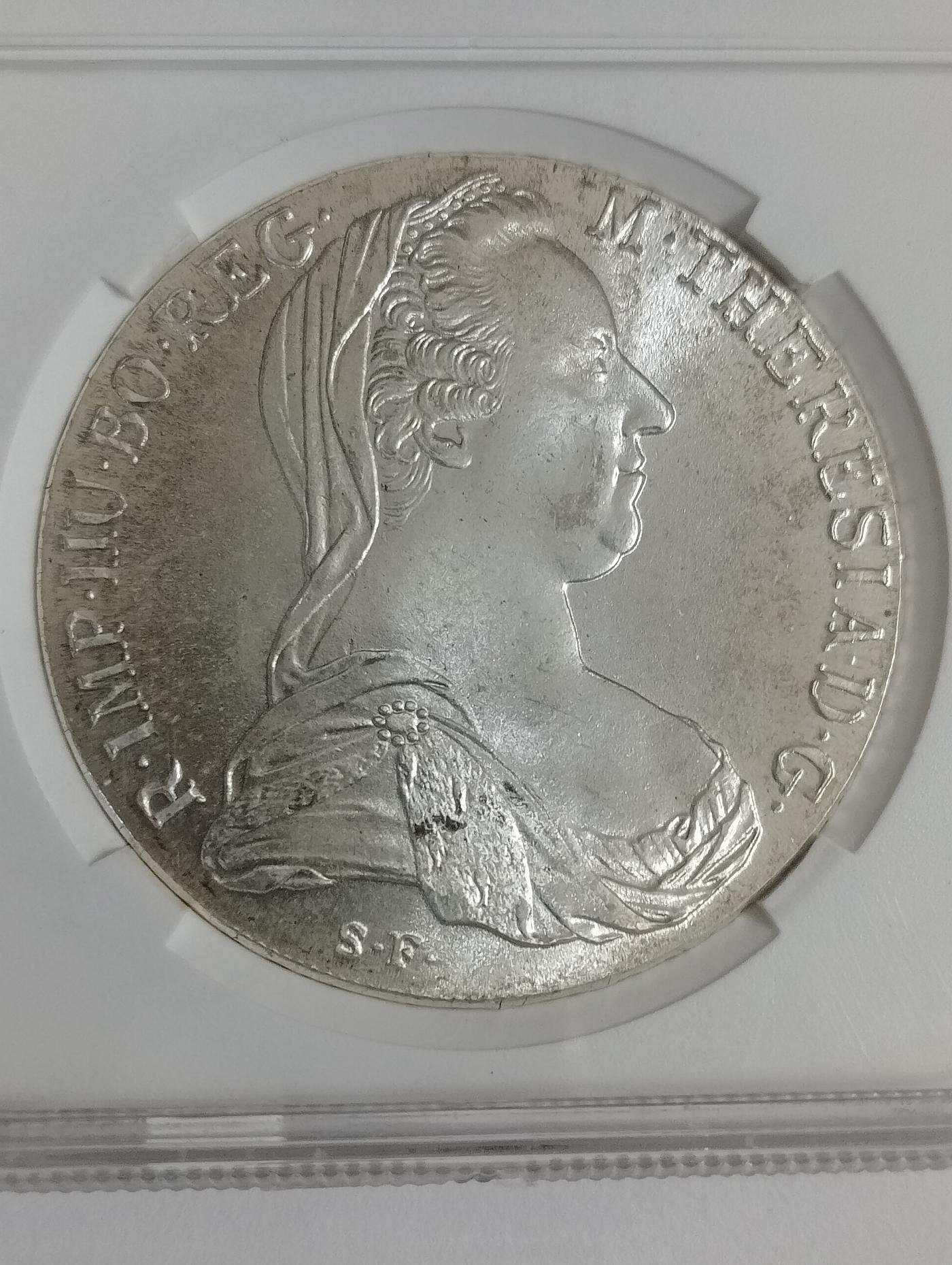 鑑定幣~1780年奧地利大奶媽1塔勒銀幣(后鑄版)-2 | Yahoo拍賣