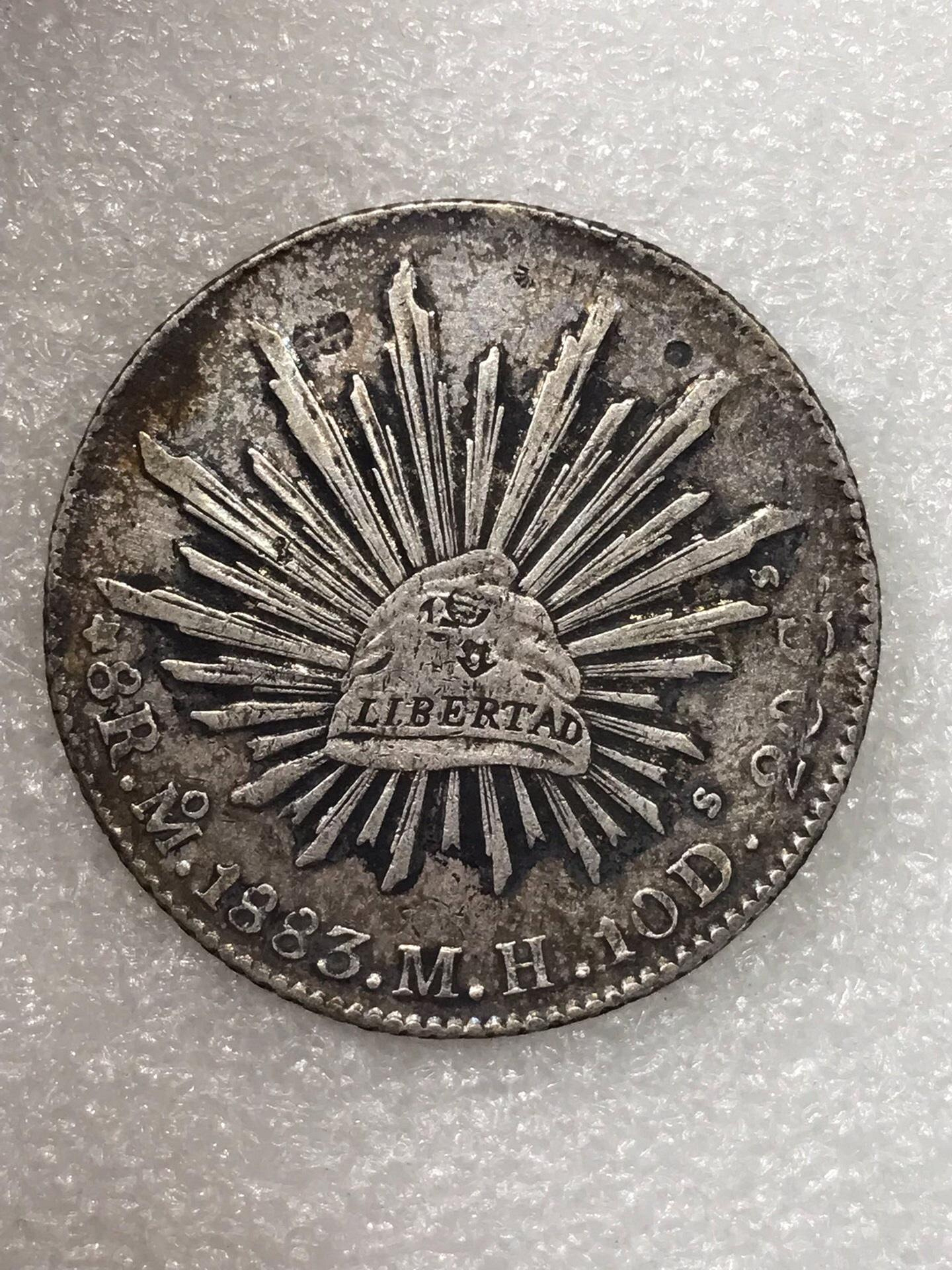 1883年 メキシコ鷹洋（メキシコ銀貨）1枚　詳細写真あり 1883年 メキシコ鷹洋（メキシコ銀貨）1枚 詳細写真あり 1883年