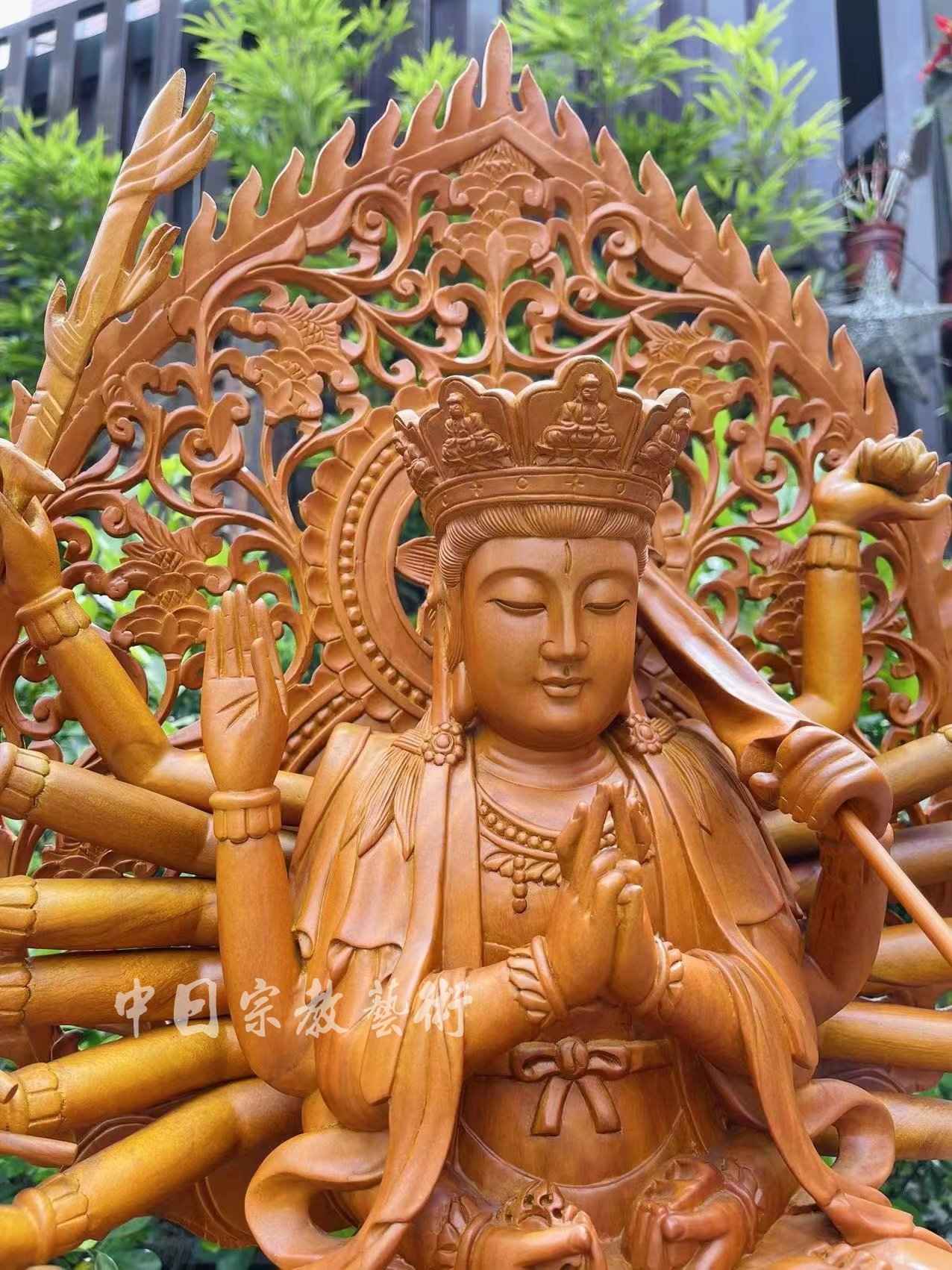 珍品 木彫仏像 准提菩薩座像 准提仏母 彫刻 一刀彫 天然木檜材 珍品 木彫仏像 准提菩薩座像 准提仏母 彫刻 一刀彫 天然木檜