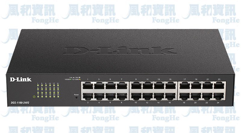 D-Link DGS-1100-24V2 24埠Layer 2 Gigabit 簡易網管型交換器【風和