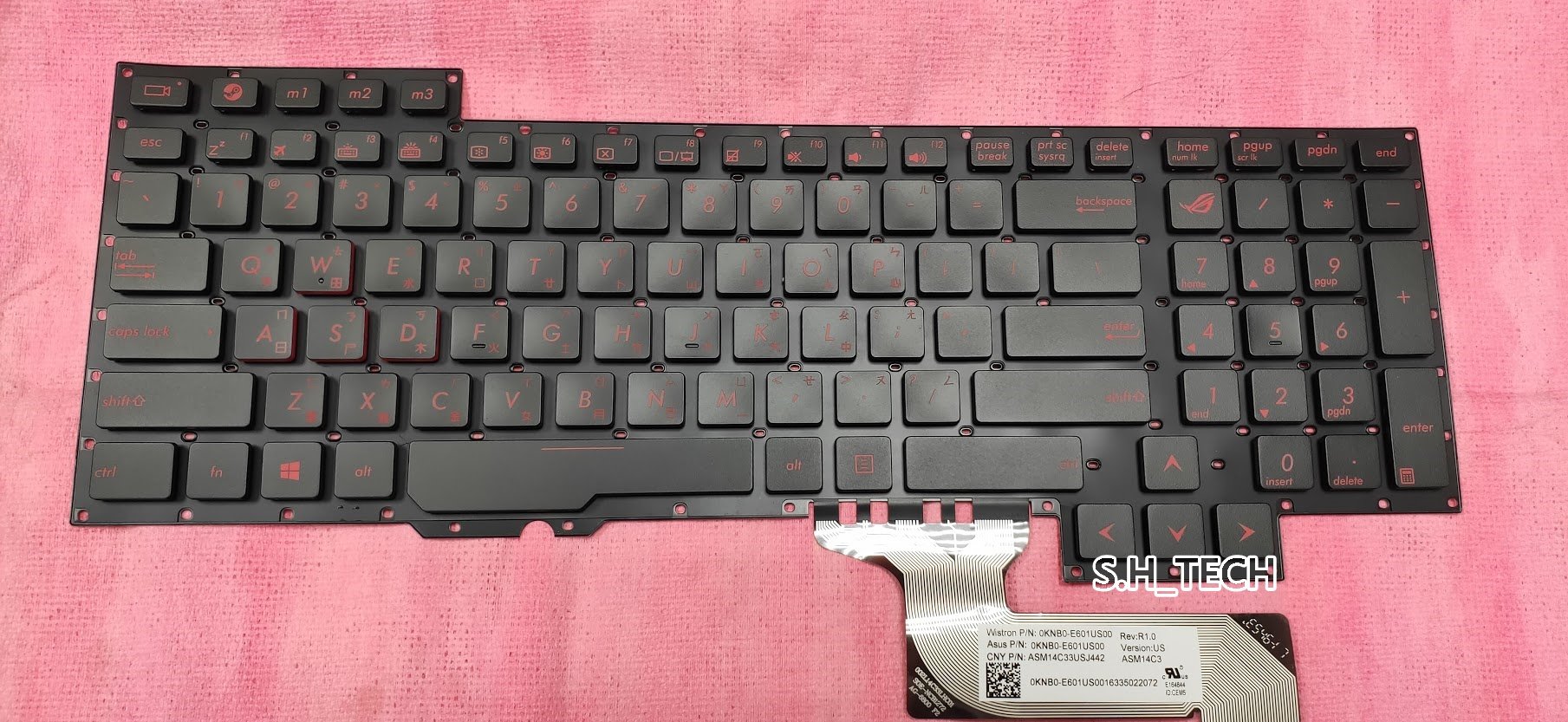 ☆全新 華碩 ASUS ROG G751 G751J G751JM G751JL 中文鍵盤 故障更換維修