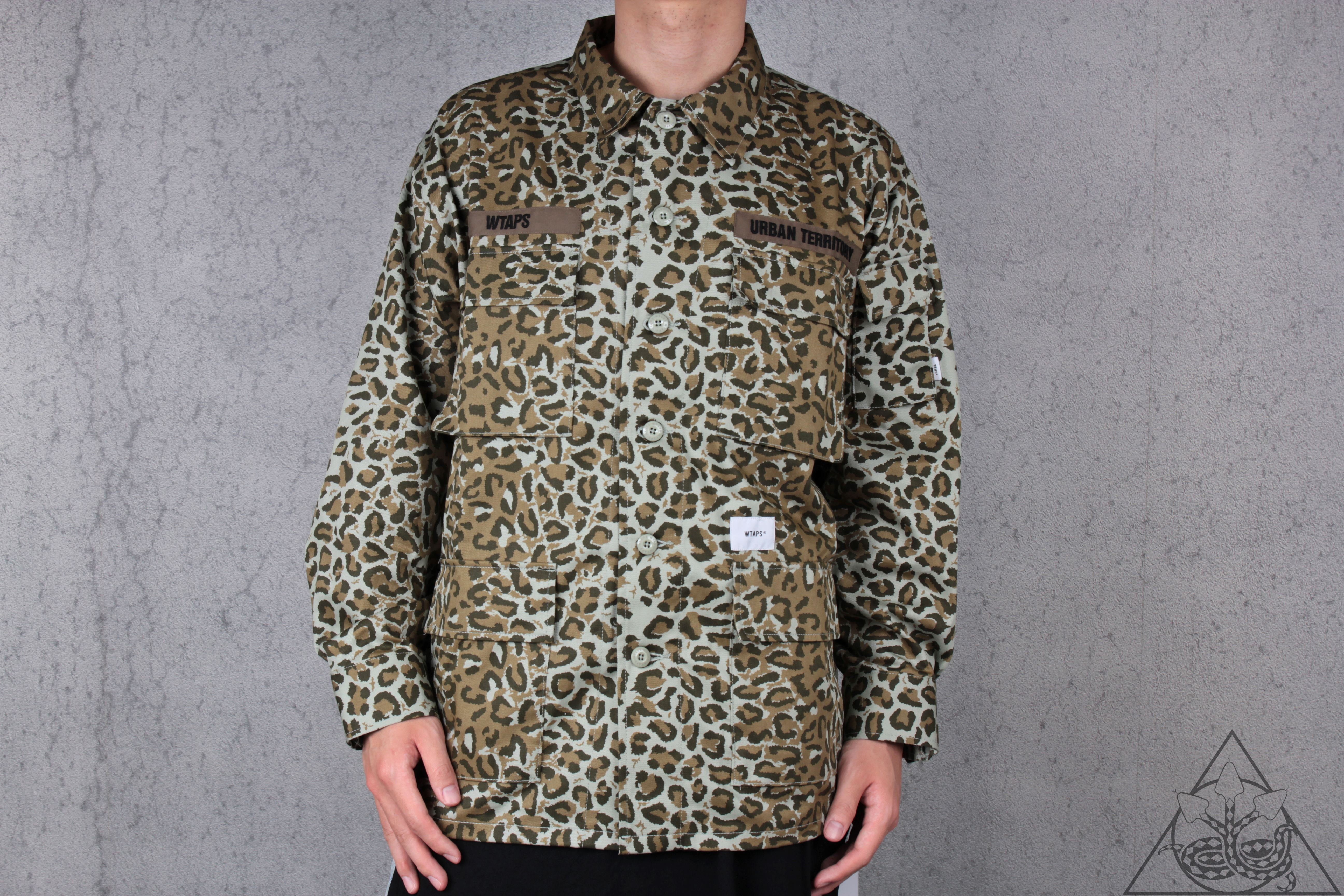 トップス wtaps jungle 01 ls leopard M WTAPS - Jungle 01 Leopard-Print Cotton-Twill Cargo Shorts