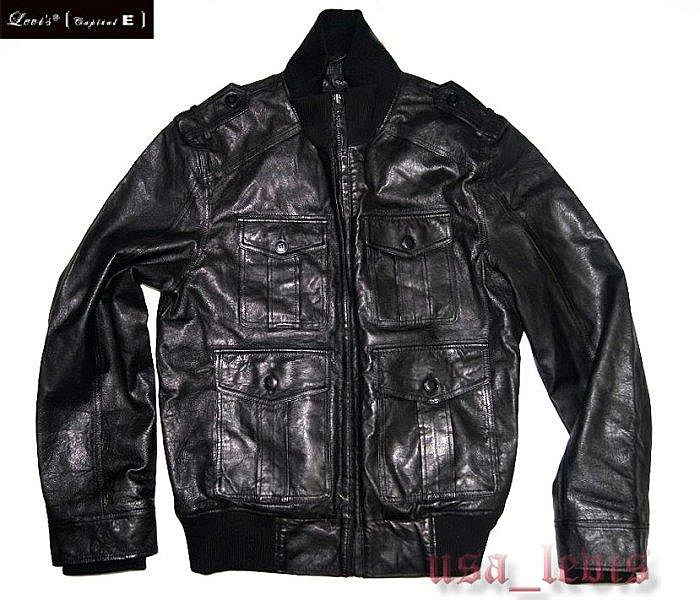【700美金現貨M號】美國LEVIS CAPITAL E Leather Jacket M-65牛皮 立領 多口袋 長版 軍裝騎士皮衣 A-2飛行夾克