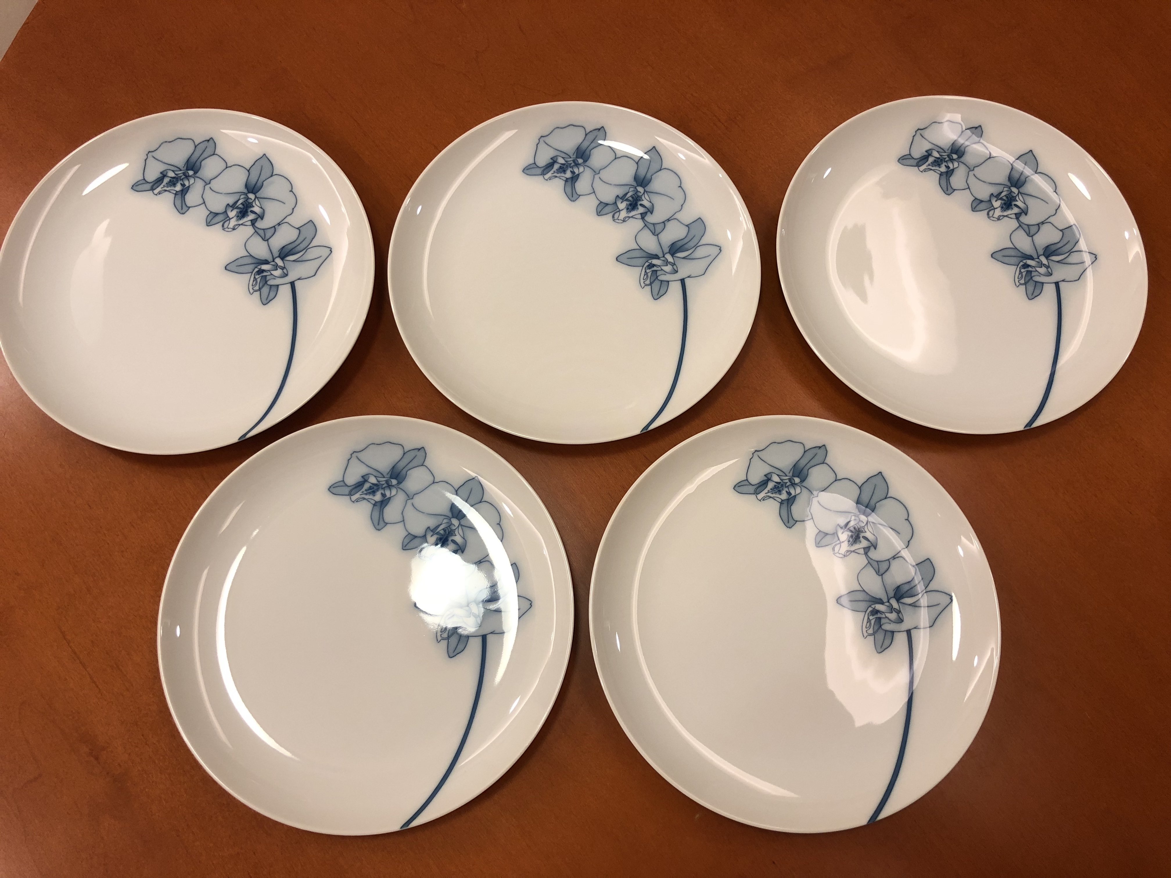 日本製香蘭社(KORANSHA) 蝴蝶蘭圖柄中皿一組/ 5pcs | Yahoo拍賣