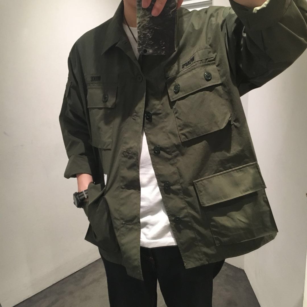 【洋介 】JUNGLE LS / SHIRT. WTAPS Wtaps Jungle LS Shirt Size 3 Military Black Long Sleeve 18AW