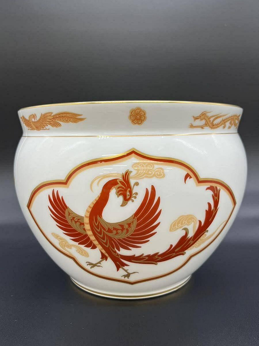 可議價）-日本大倉陶園花瓶四神之內朱雀大倉陶園限定版高級磁器全品標