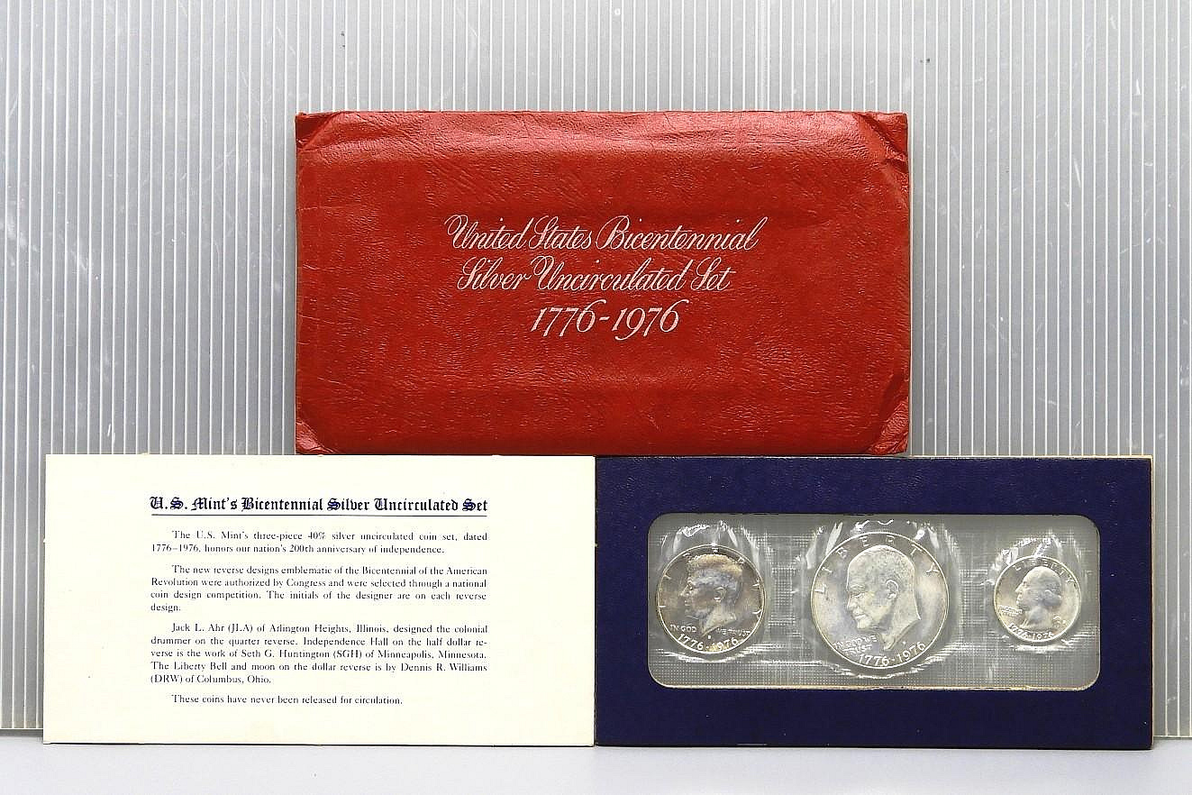 周日結標】(JJ093-17)=1976年美國建國200周年紀念銀幣組=1套3枚=保真| Yahoo拍賣