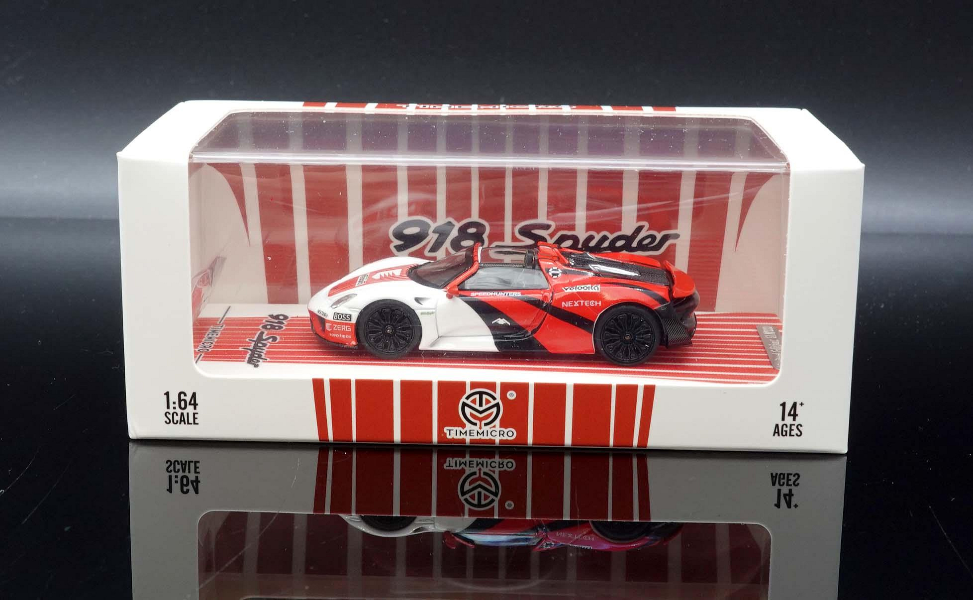 M.A.S.H】現貨特價Timemicro 1/64 Porsche 918 Spyder 紅白塗裝| Yahoo拍賣