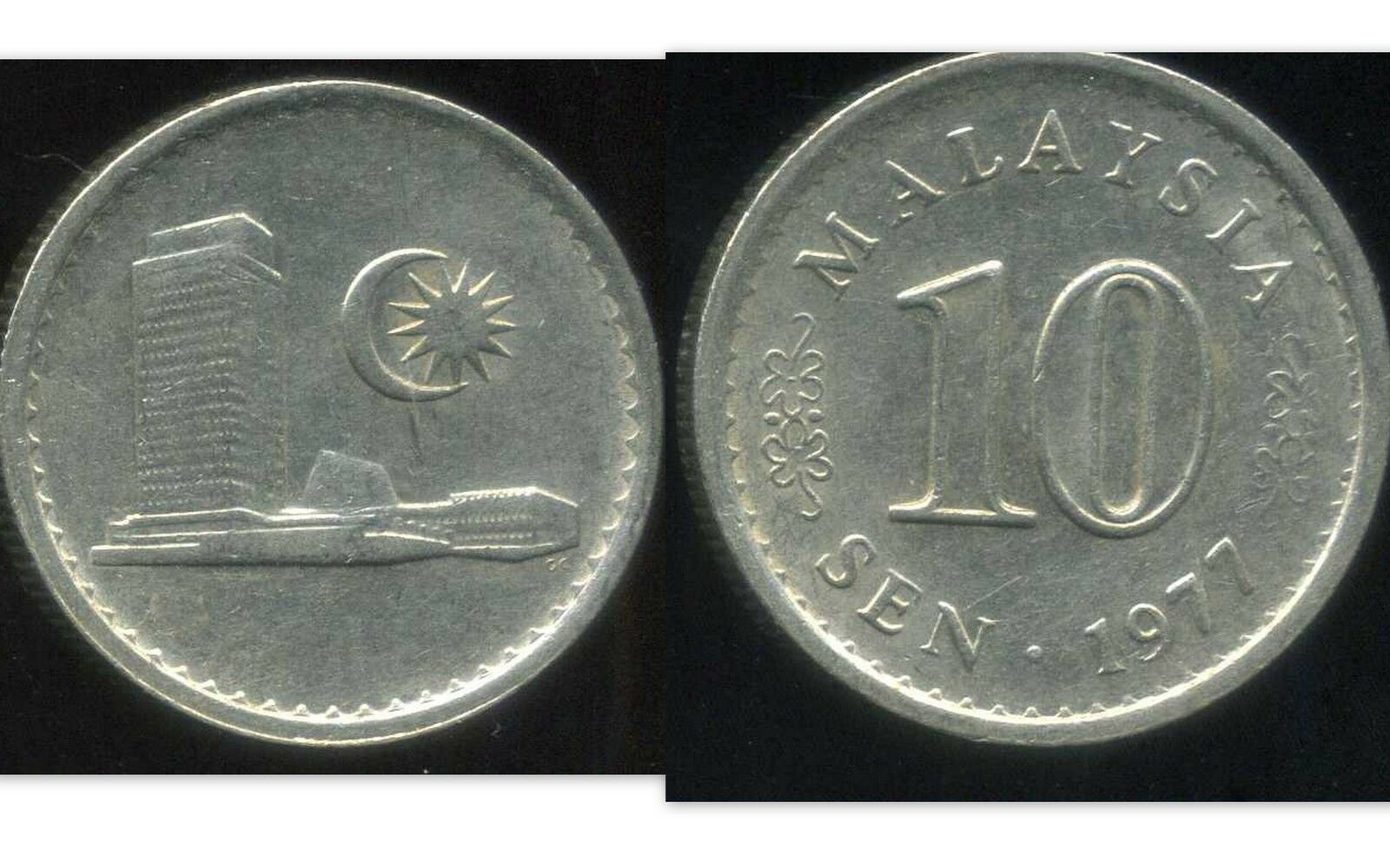 1977 年錢幣馬來西亞Malaysia 初版保真10 SEN RINGGIT 令吉稀有絕版收藏古錢幣| Yahoo拍賣