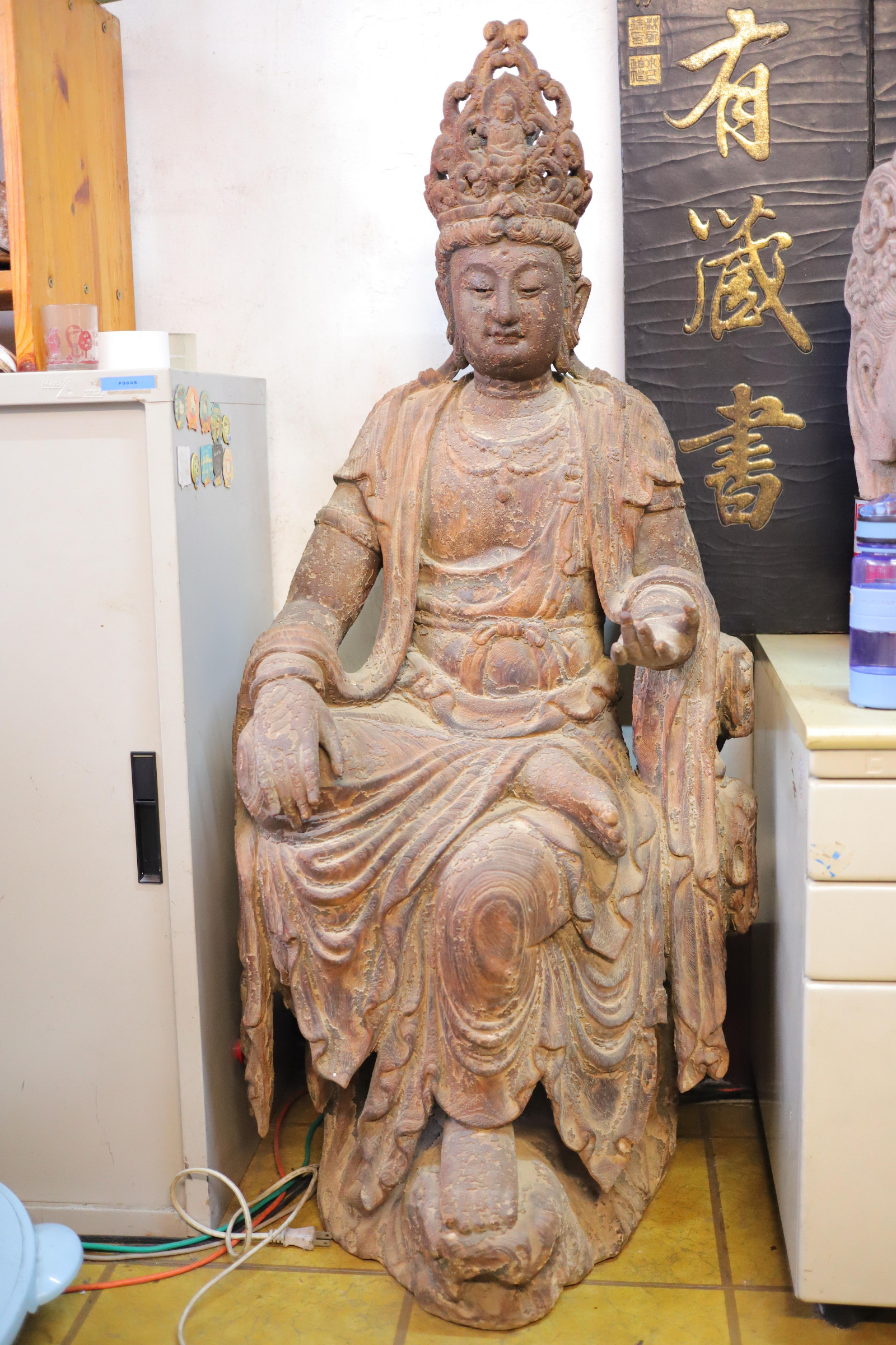 觀音木雕 木雕观音像型号规格- 京东