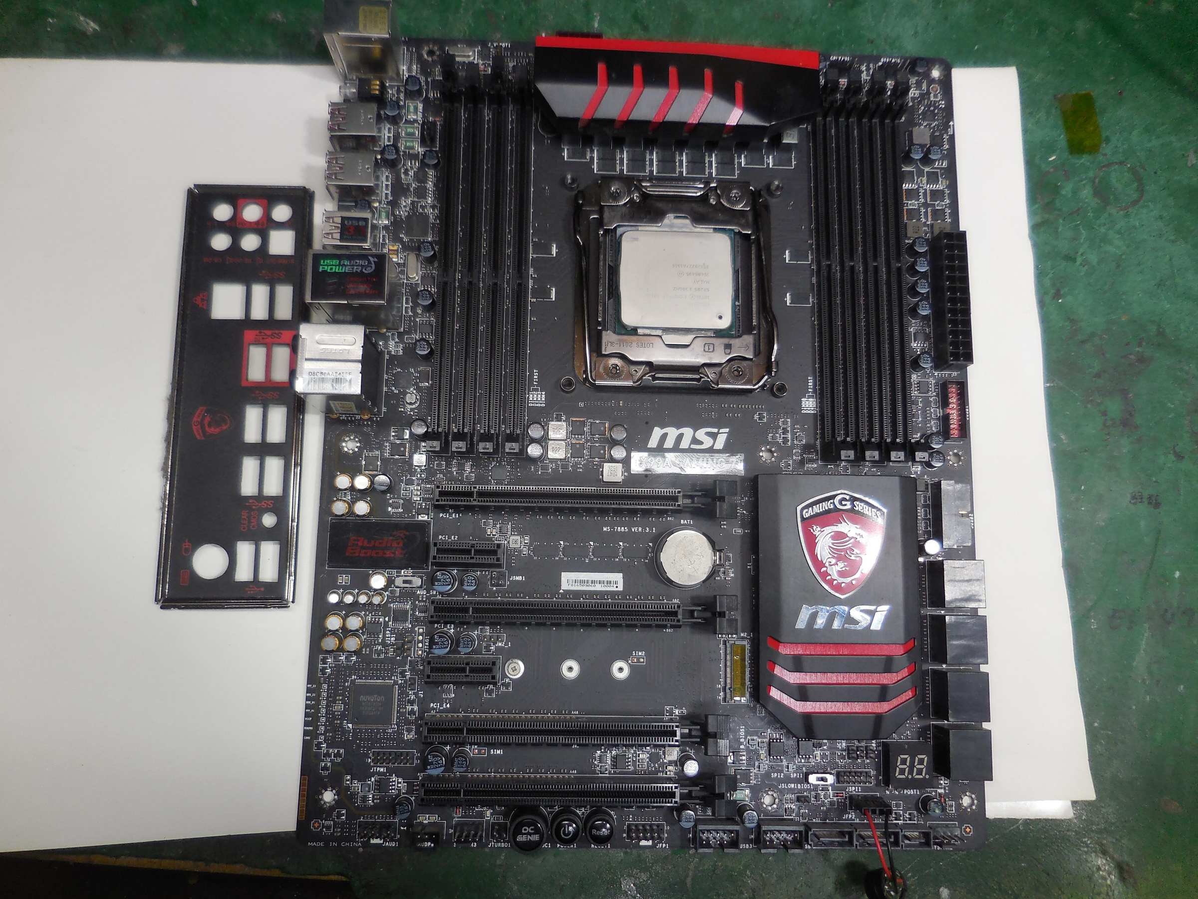 MSI X99A GAMING 7+I7-5820K CPU 2011腳位功能正常保固30天| Yahoo拍賣