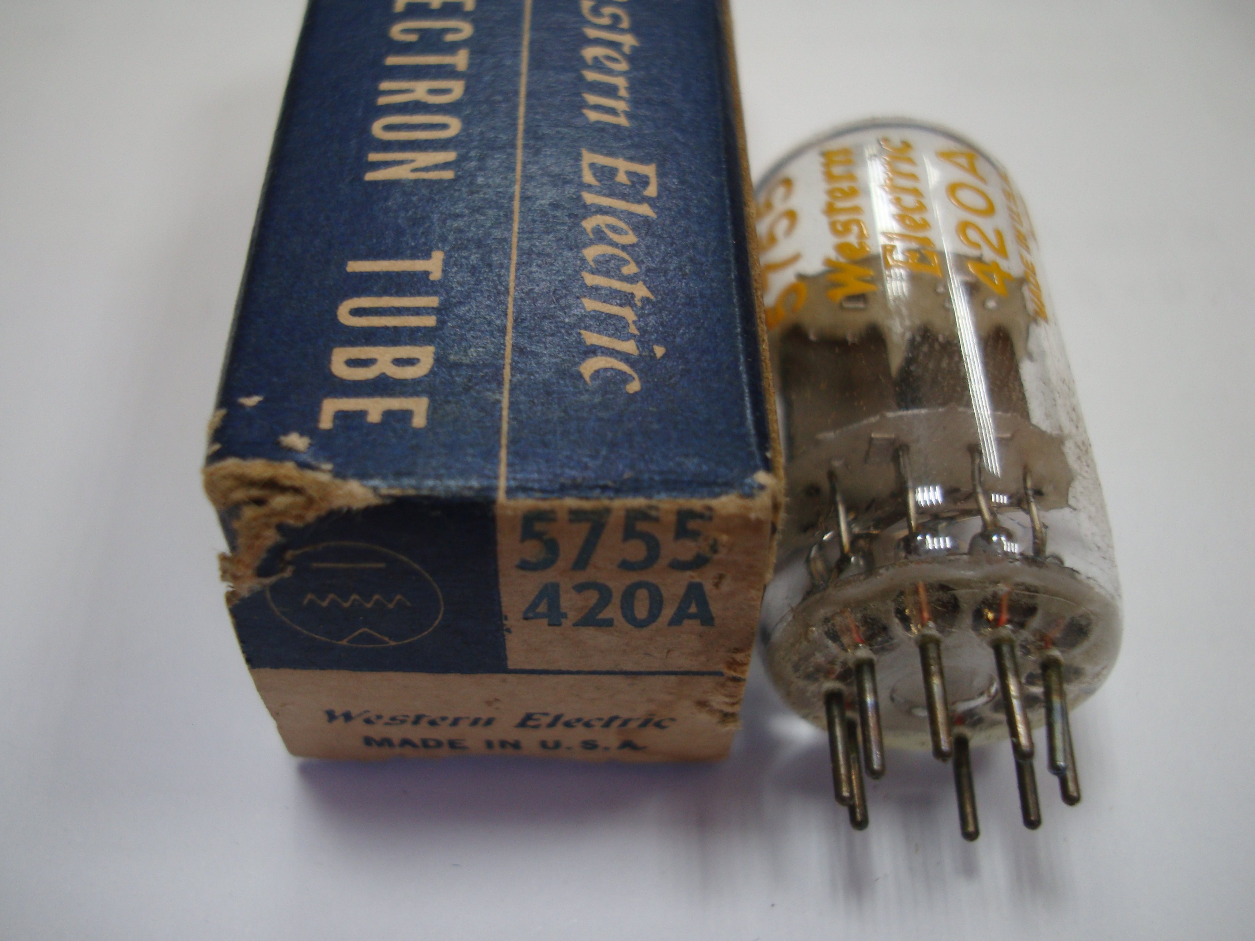 西電WE Western Electric 420A 5755 光頭真空管一對| Yahoo拍賣