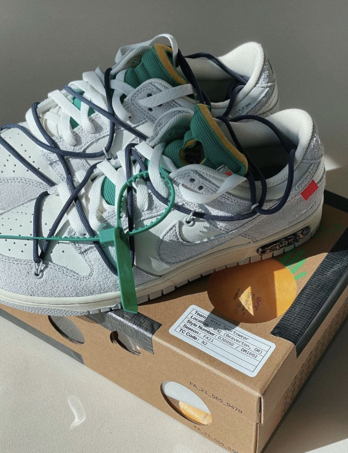 Off-White × Nike Dunk Low DJ0950-115 Off-White x Nike Dunk Low 'Lot 20 of 50' — Kick Game