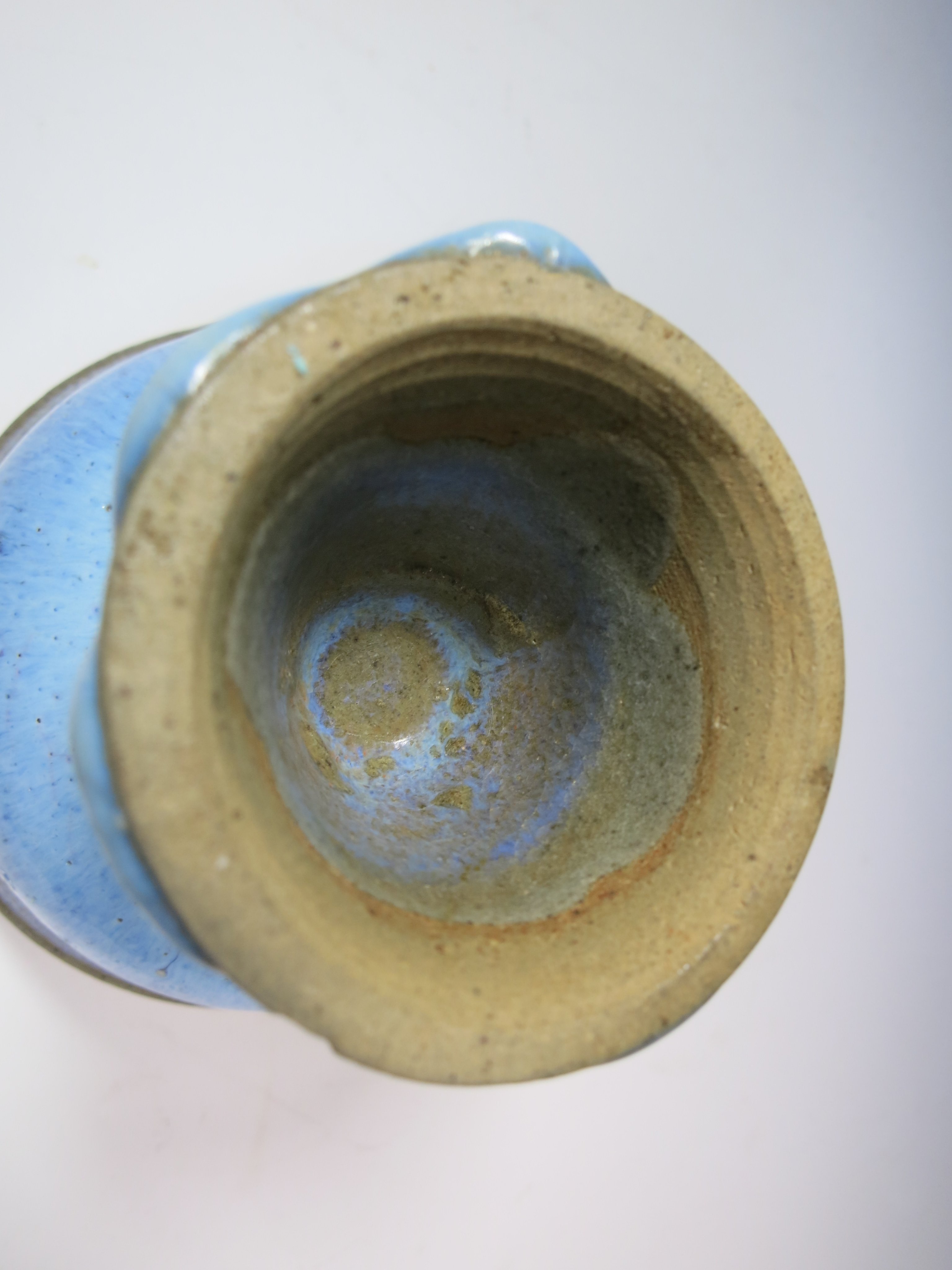 鈞窯天藍釉紫斑高足盃台 唐物 中国古玩 中国美術 A926 鈞窯天藍釉紫斑高足盃台 唐物 中国古玩 中国美術 A926 美術品