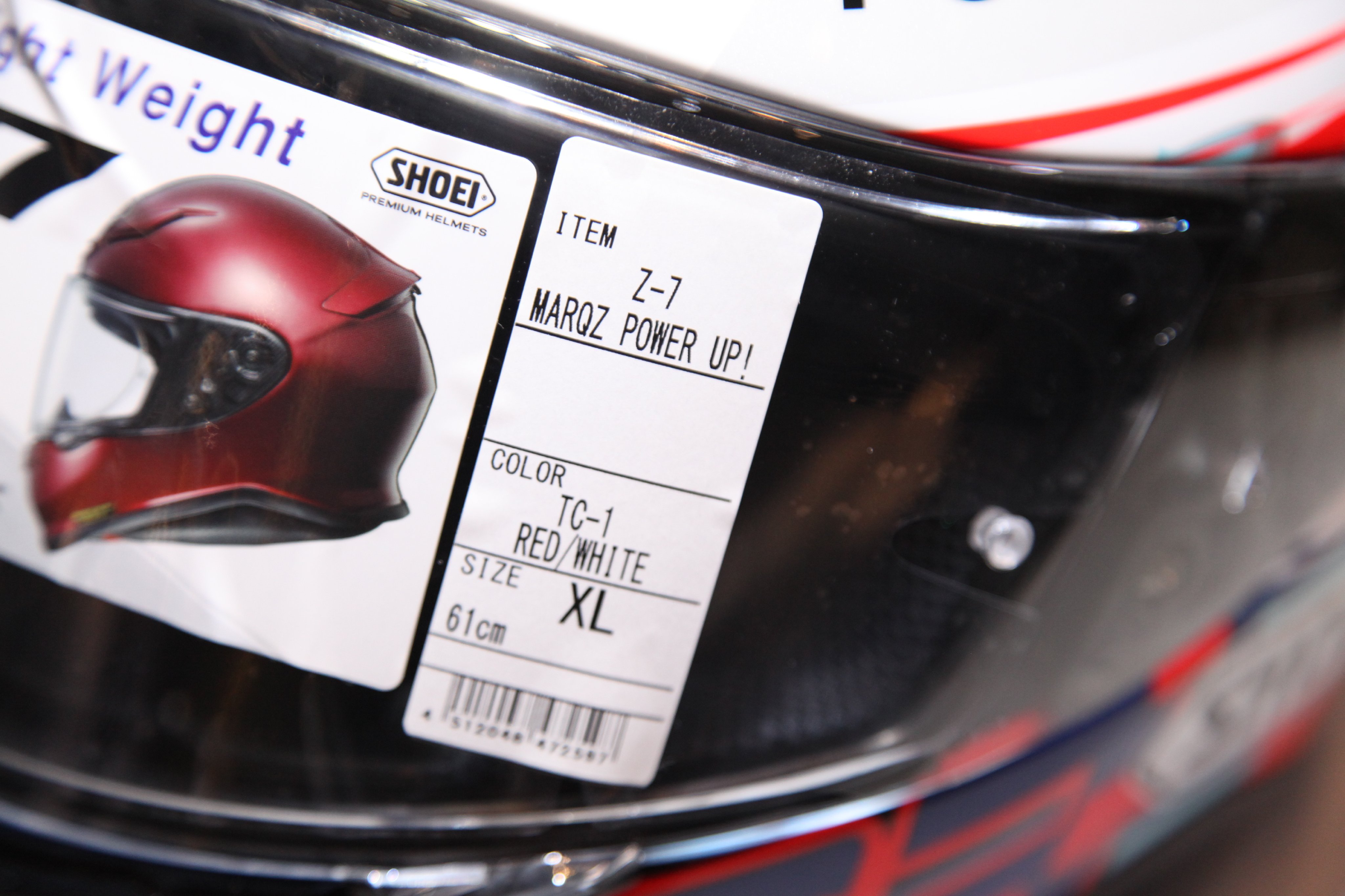 已售出日本製SHOEI Z-7 MARQUEZ POWER UP! TC-1 Z7 彩繪全罩式安全帽XL