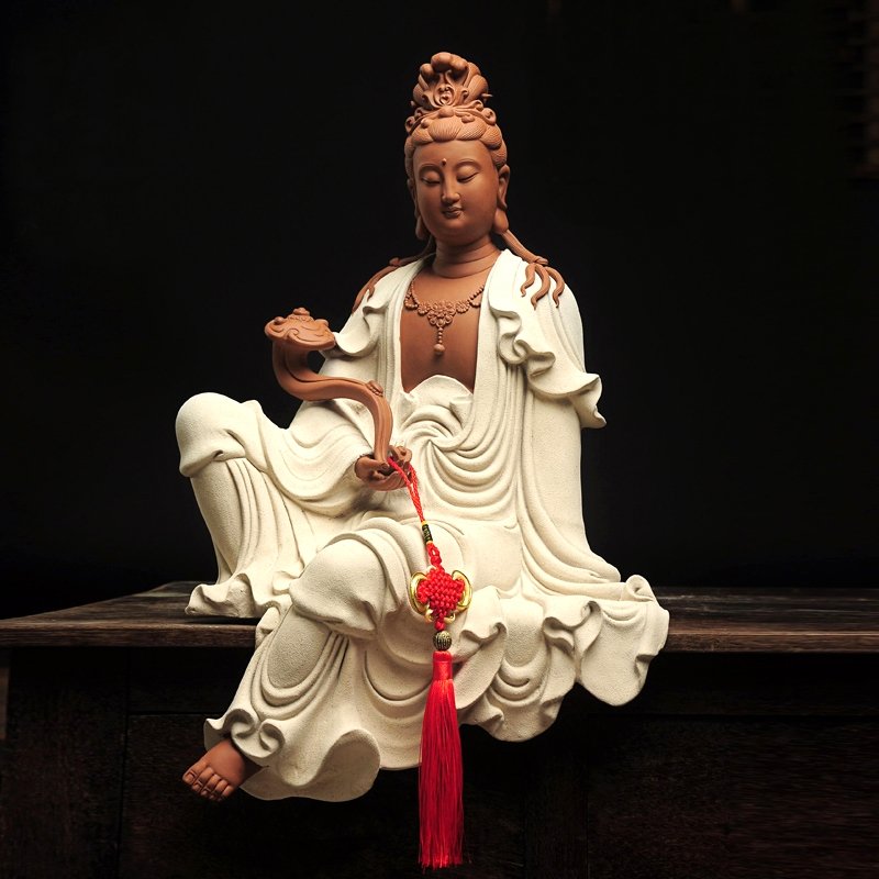 觀音菩薩 睿智精品】陶瓷如意觀音菩薩南無觀世音菩薩佛像法像莊嚴（GA