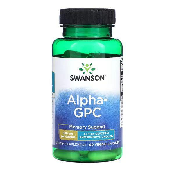 【現貨快速達】 Alpha GPC 阿爾法 膽鹼 α-GPC大腦營養 300mg 60粒美國斯旺森SWANSON