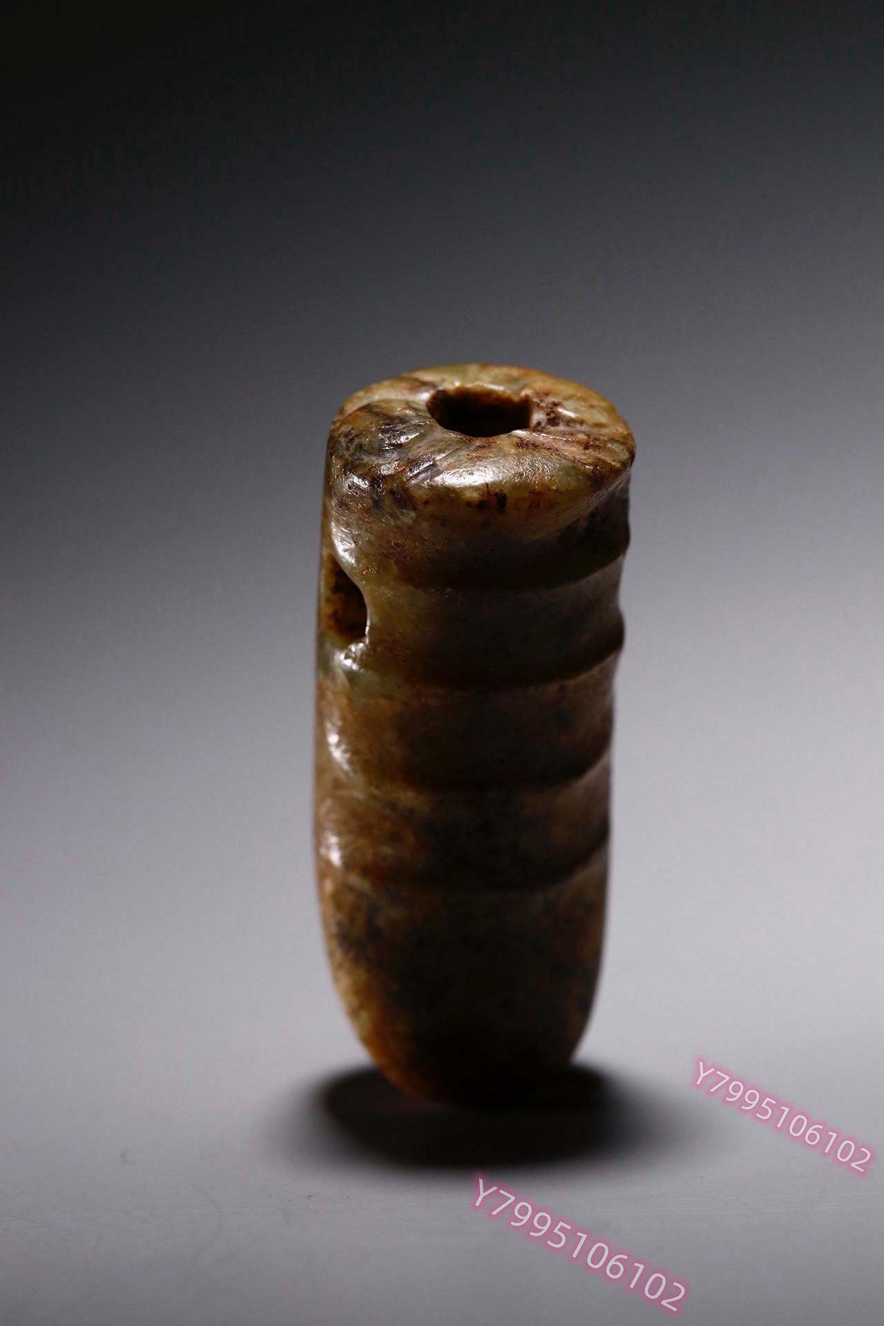 紅山文化玉器高古玉古代玉開門真品玉蟬一鳴驚人知了河磨玉籽料52.2