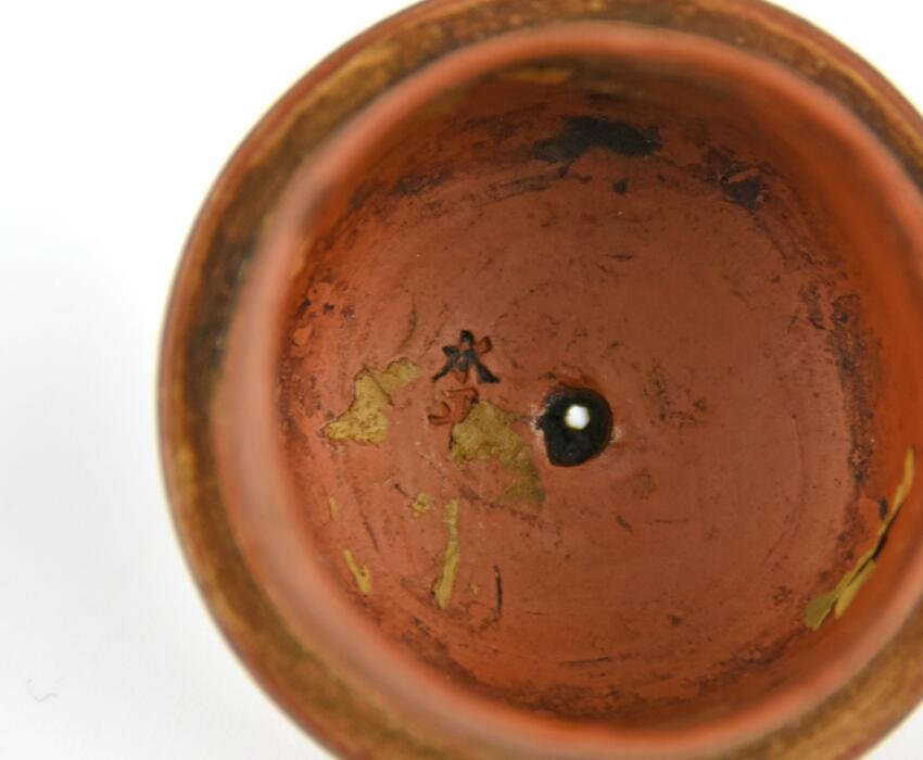 中国 茗香留客飲 孟臣 水平 朱泥急須 在銘  0716-10 唐物 朱泥 白泥 急須 水平 在銘 孟臣 茗香