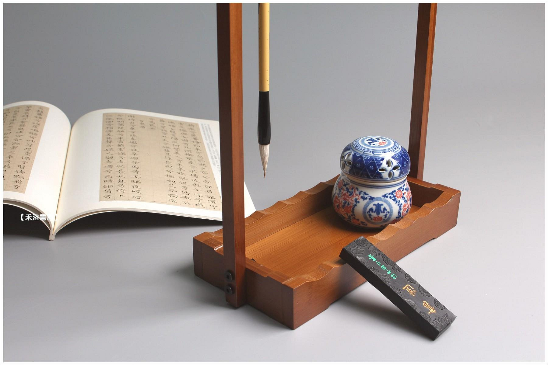 禾洛書屋】門字盛盤毛筆架〈仿古楠竹〉(10桿)竹藝精制/文房毛筆掛/毛筆