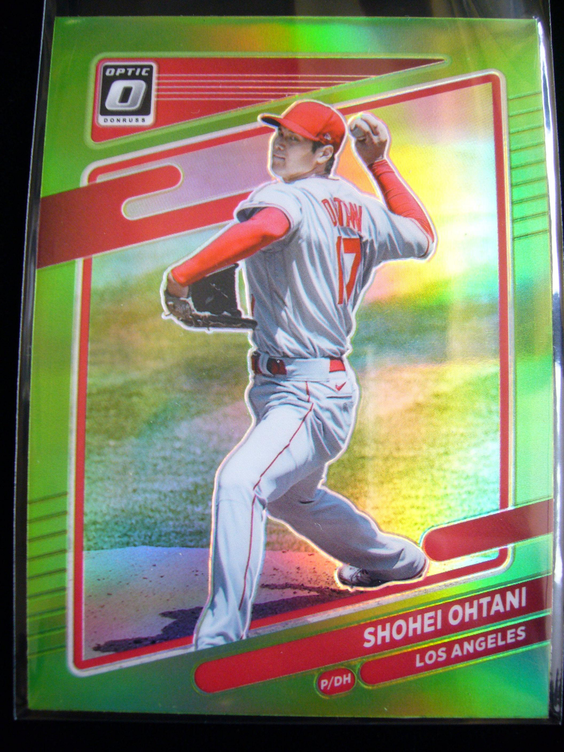 大谷翔平　Donruss Marvels 大谷翔平漂亮金屬萊姆綠亮面平行卡2021 Panini Donruss Optic Lime