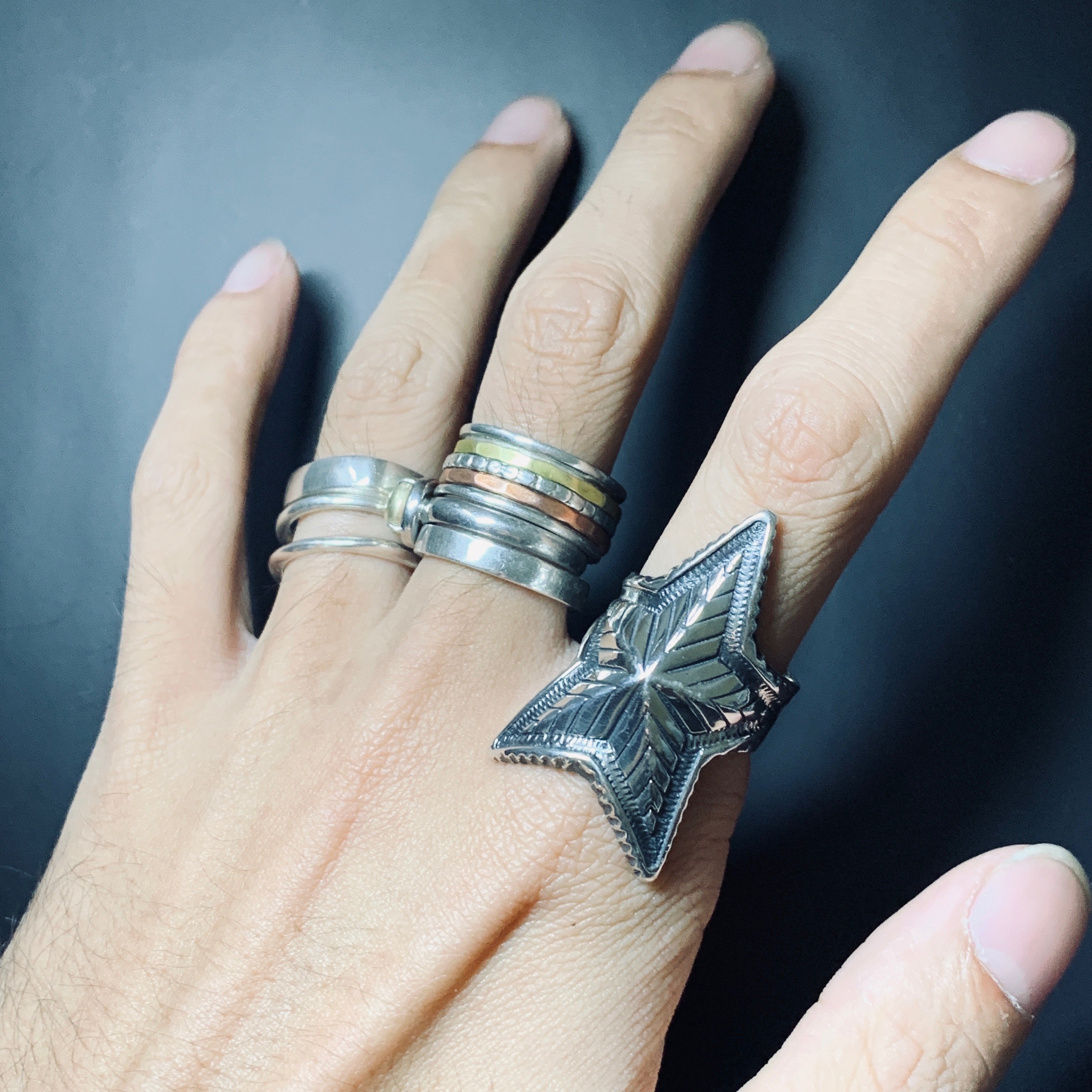手工製作復刻Cody Sanderson Depp Star Ring 925純銀戒指| Yahoo拍賣