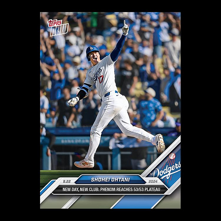現貨]Shohei Ohtani 大谷翔平- 2024 MLB TOPPS Card 743, 53轟53盜再度