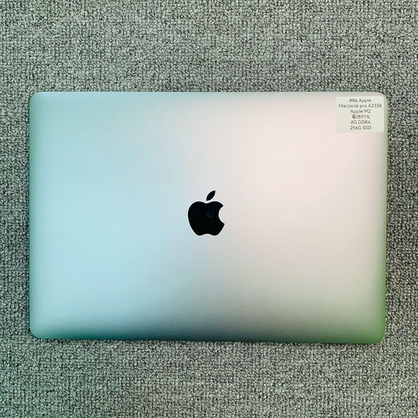 MacBook Pro A2338 (M2)｜台東二手筆電｜蘋果高效能筆電｜13吋｜M2｜8GB/256GB｜缺充電器｜#86