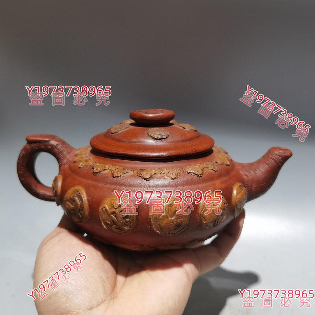 品名：十二生肖壺底款：顧景舟尺寸：20/9cm容量：450c 茶壺茶器紫砂