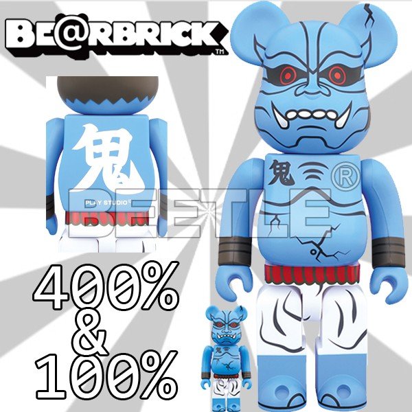 BEETLE BE@RBRICK 青鬼忍AKAONI SHINOBU 100 400% 庫柏力克熊| Yahoo拍賣