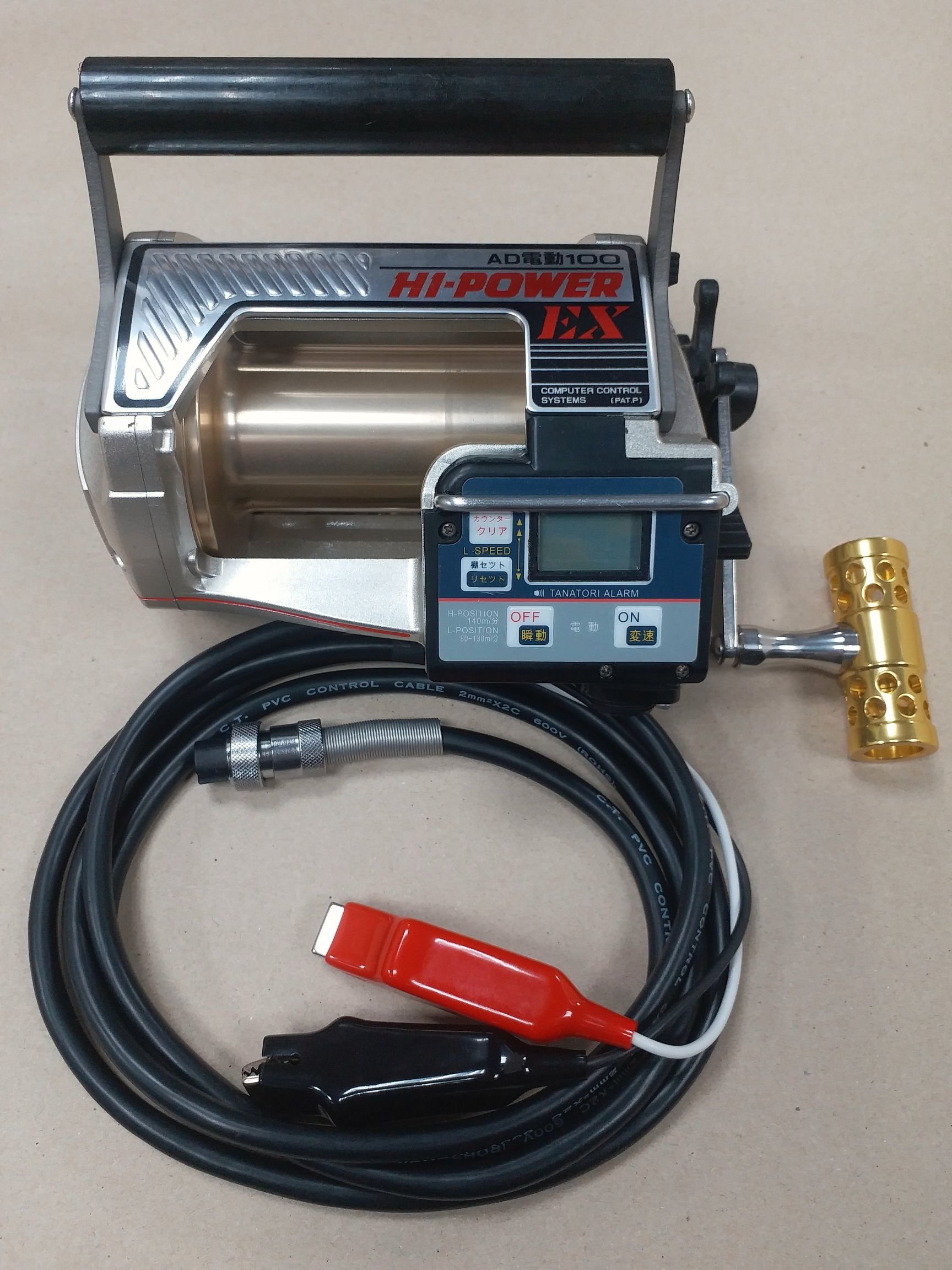 ☆桃園建利釣具☆全新台版HI-POWER EX AD-100 新版電動捲線器+晃餌提把