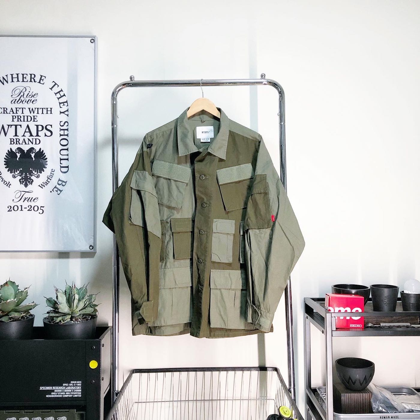 希望商店】【✓寄賣商品】WTAPS MODULAR SHIRT 17AW 經典末代拼接十袋