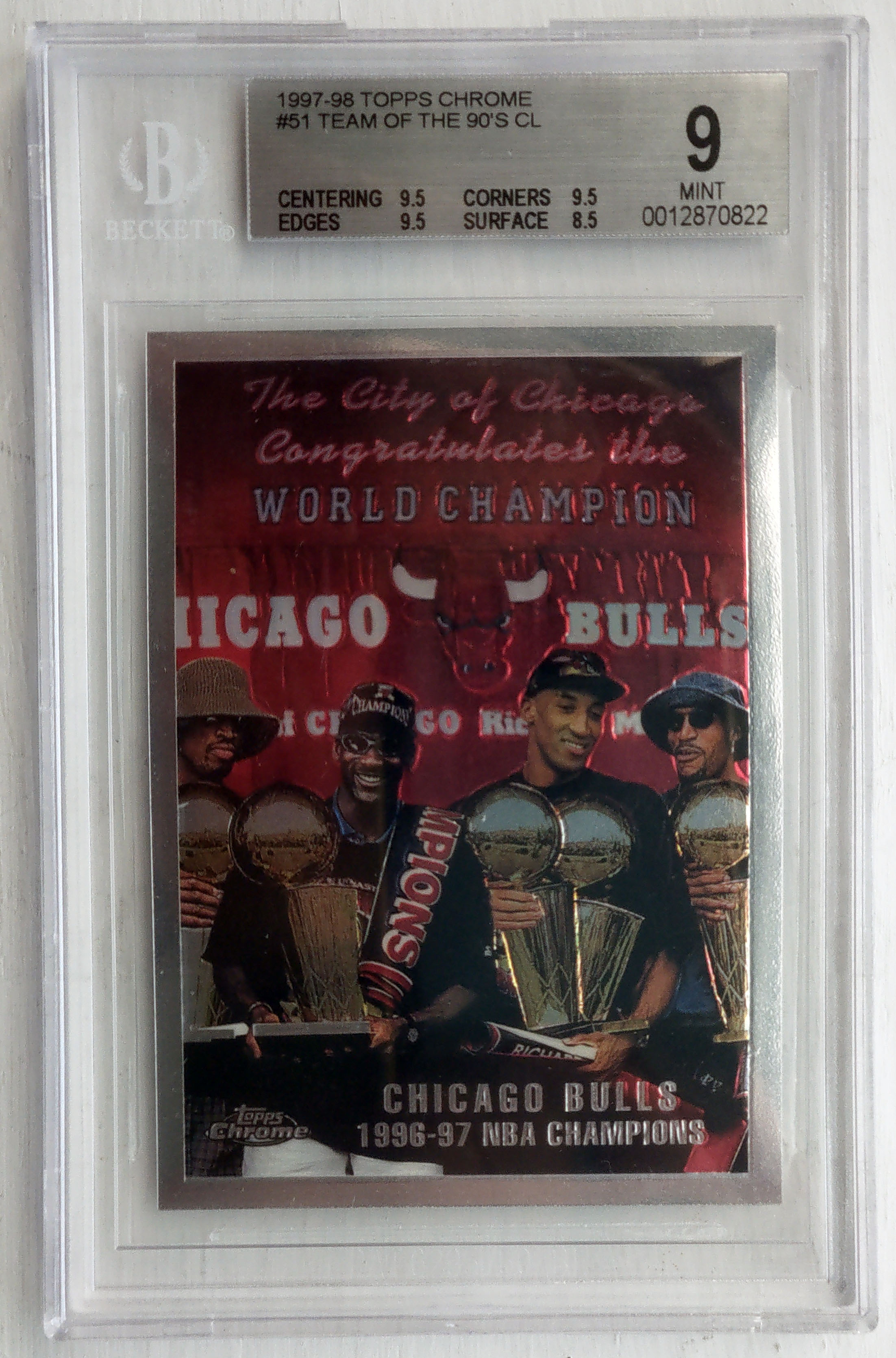 1997-98 Topps Chrome #51 Checklist/Bulls BGS9 | Yahoo拍賣
