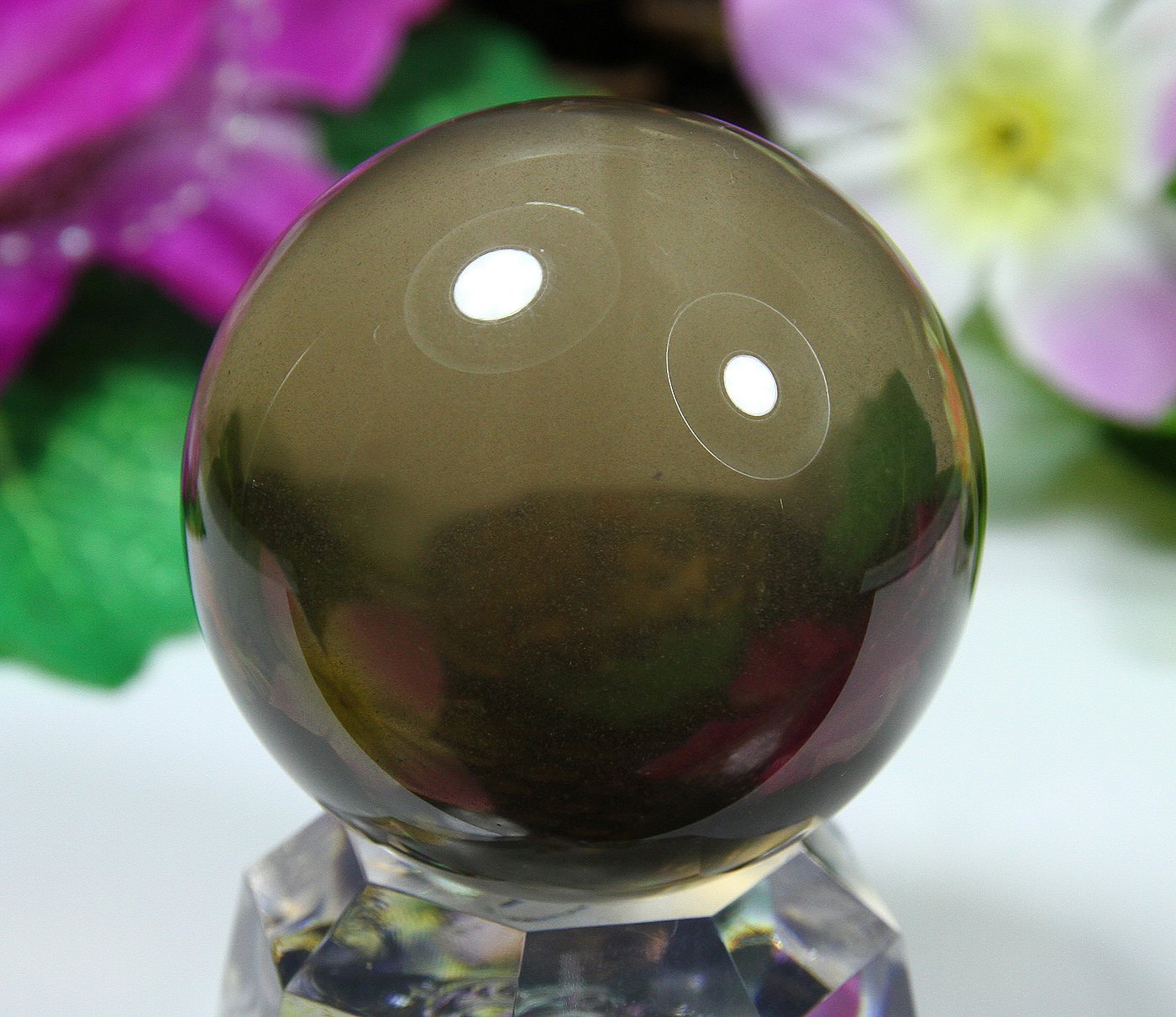 🌈辰采水晶🌈 A9049 (天然超清透茶水晶球169克) | Yahoo拍賣