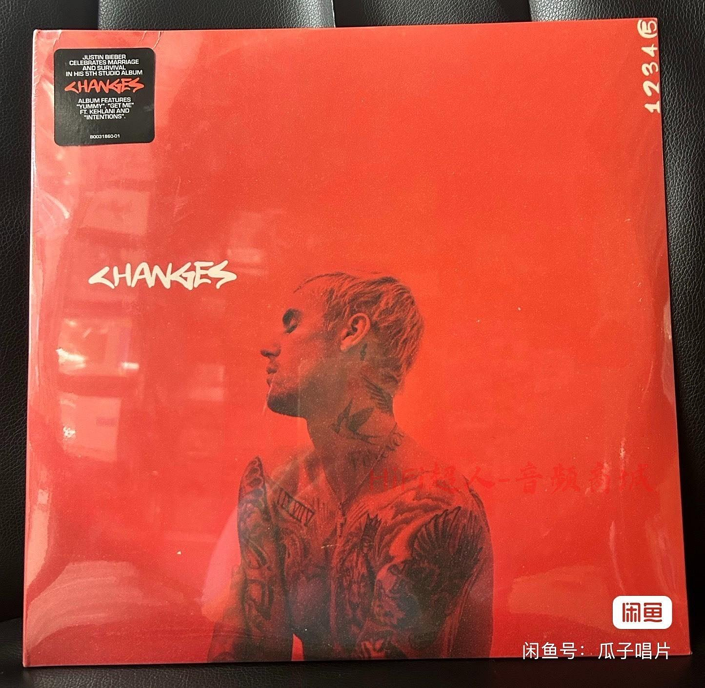 Justin Bieber Changes 紅膠限量版黑膠唱片2LP 全新未拆封絕佳收藏品本