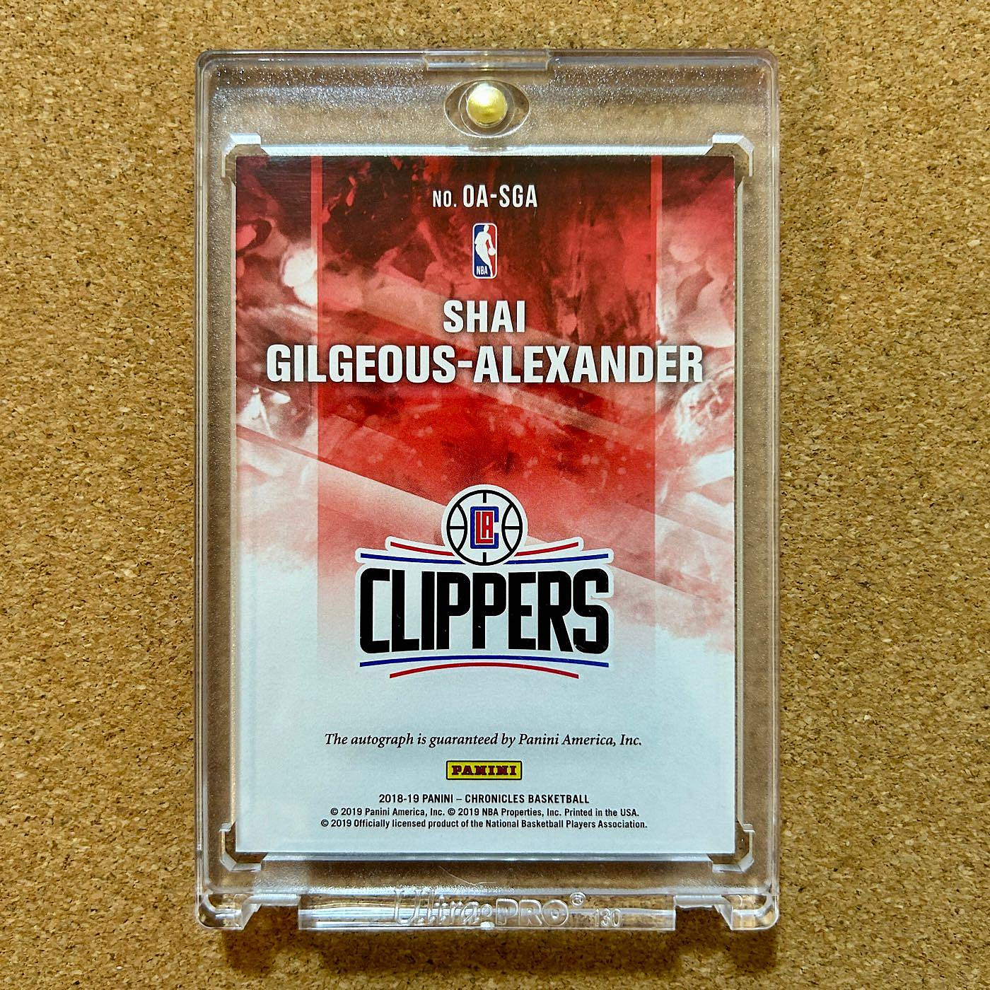 2018-19 Origins Shai Gilgeous-Alexander RC Auto 限量/99 MVP