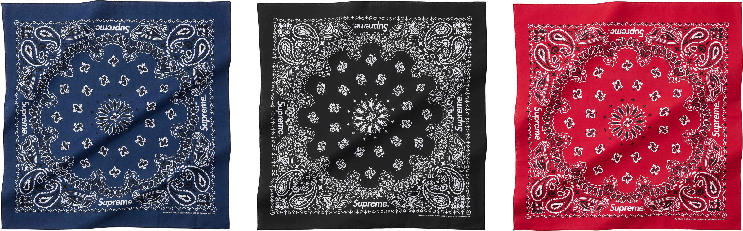 紐約范特西】預購SUPREME SS24 HAV-A-HANK BANDANAS (PACK OF 3