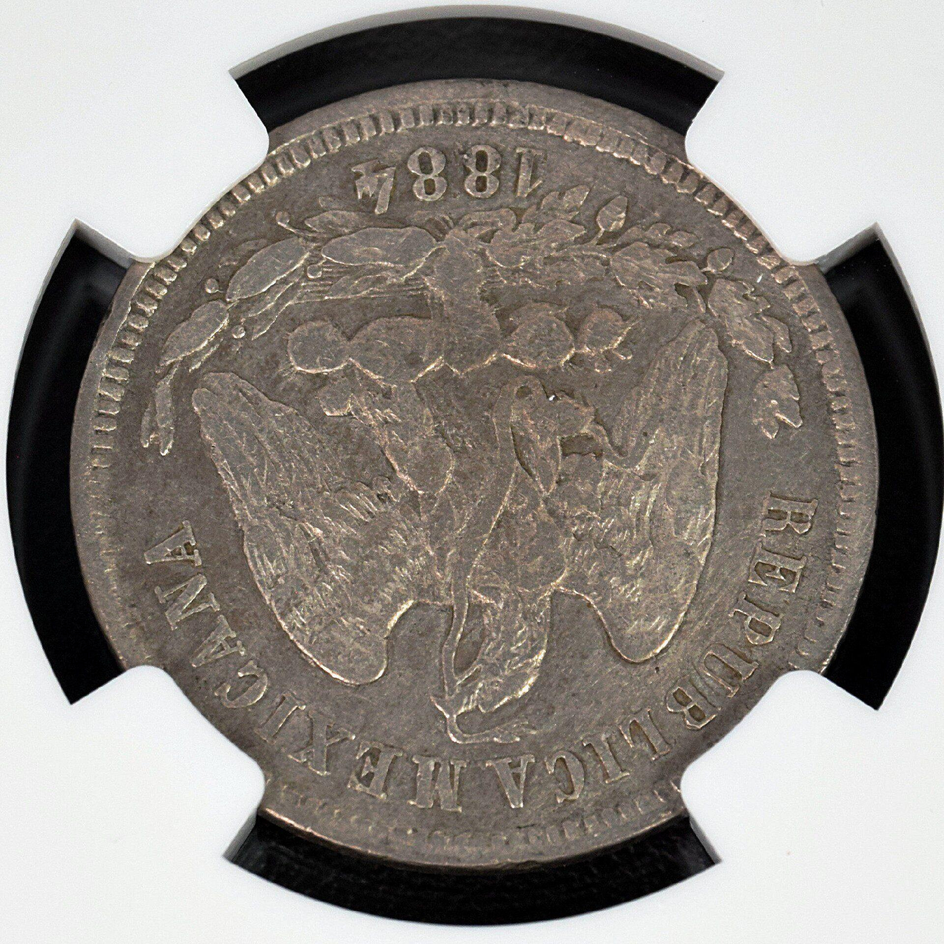 嚴選墨西哥1884年25分天平鷹洋HO M NGCXFD，稀有古錢珍藏推薦，世界