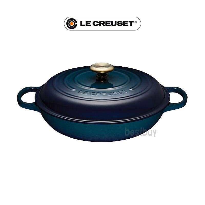 Le Creuset Agave 龍舌蘭 淺圓鍋 淺鍋 淺底鍋 壽喜燒鍋 淺圓鑄鐵鍋 鑄鐵鍋 30cm 新款